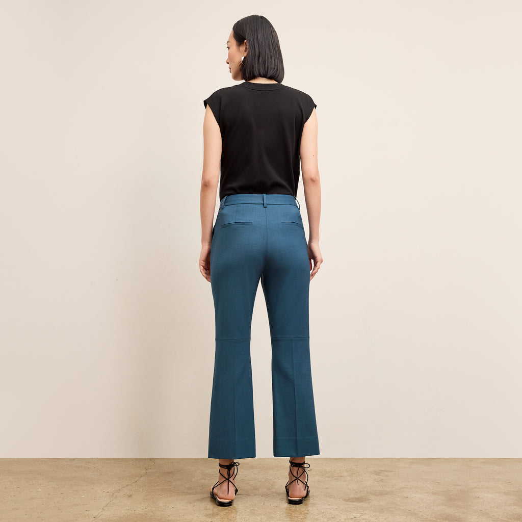 Rina Sculptural Pant - Italian Wool Twill :: Bluebell