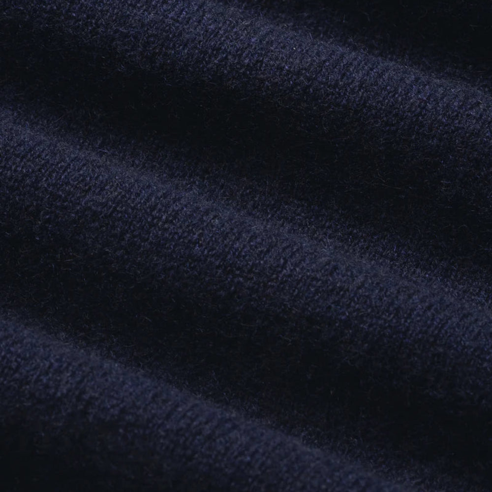 Close-up of dark blue fabric texture