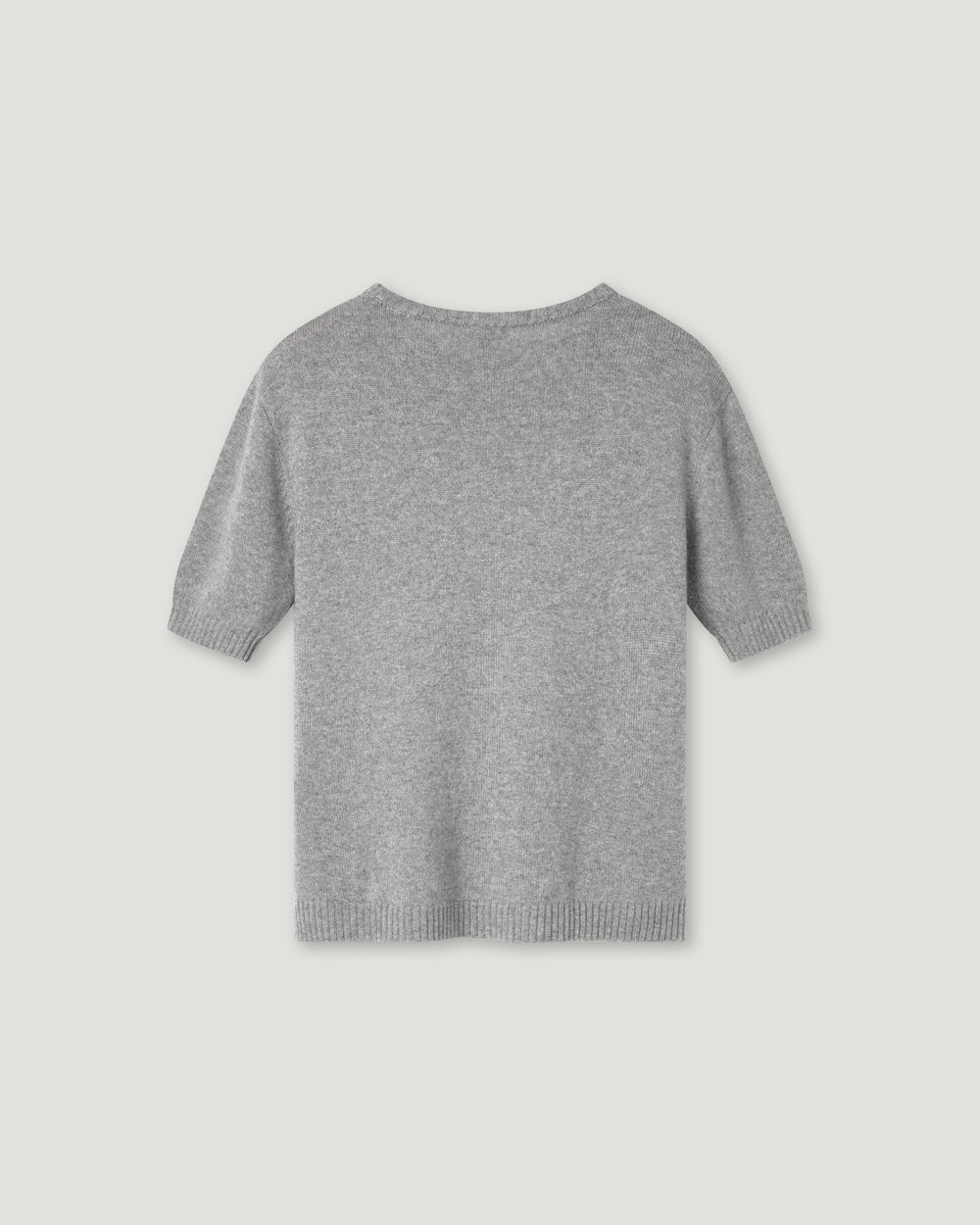 Gray sweater on a light gray background.