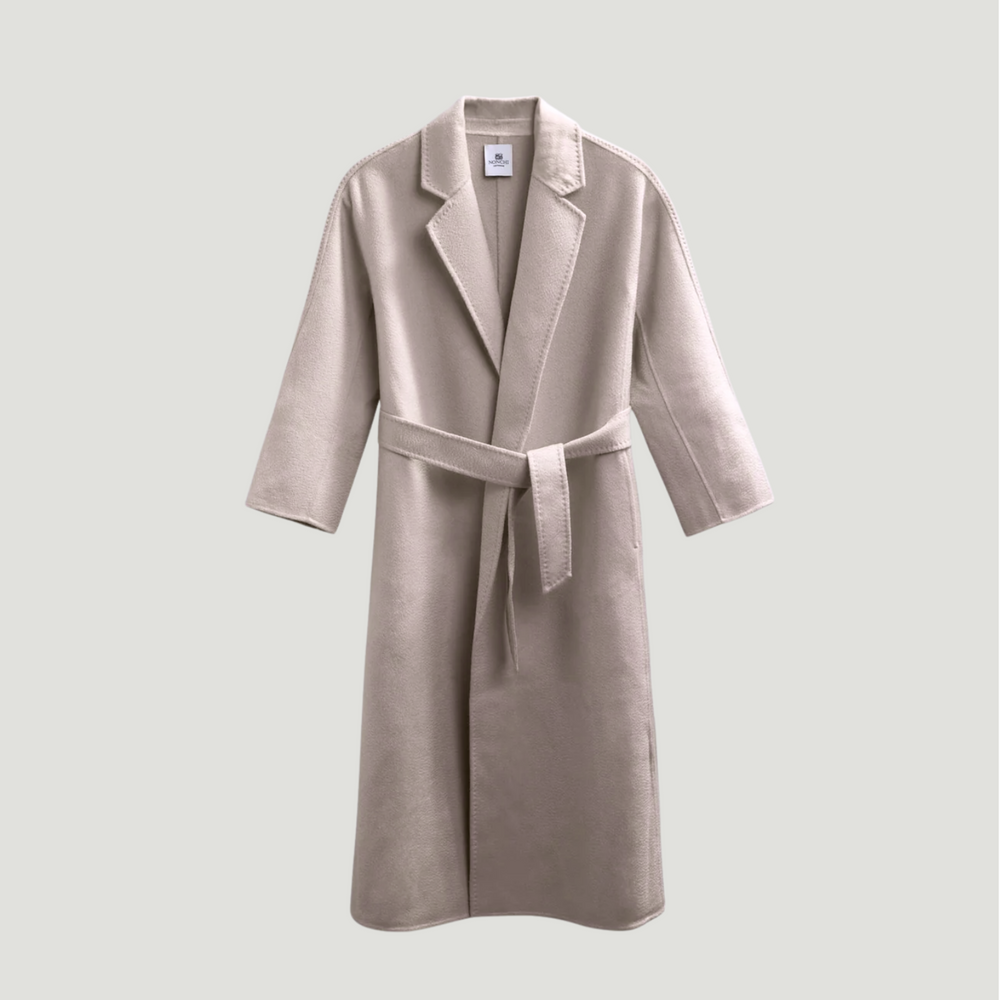 Beige robe on a light gray background