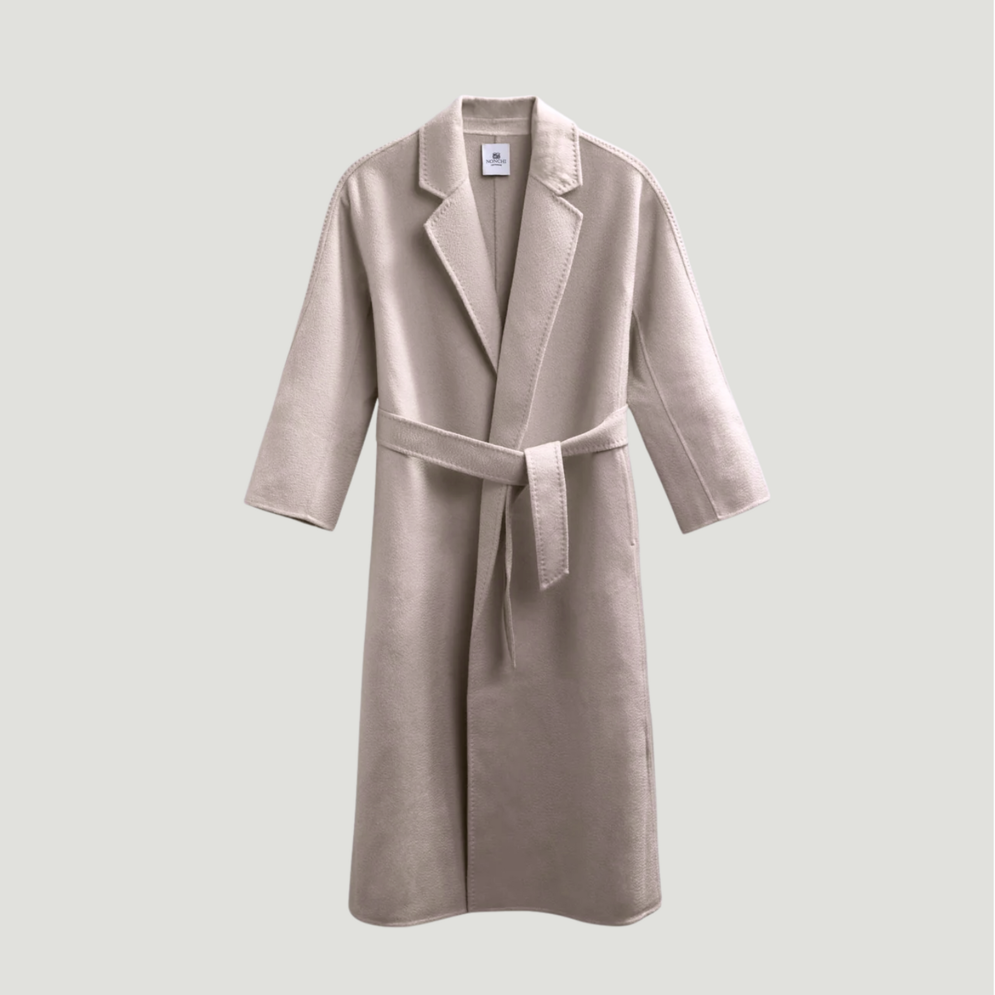 Beige robe on a light gray background 
