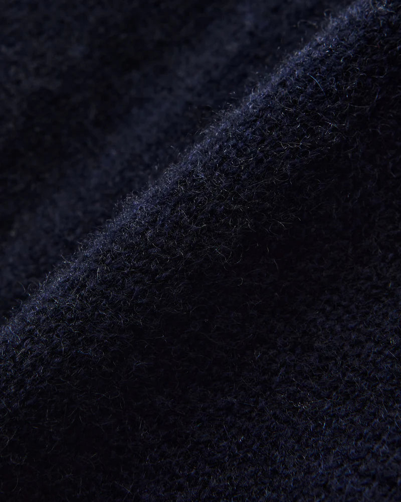 Close-up of dark blue fabric texture