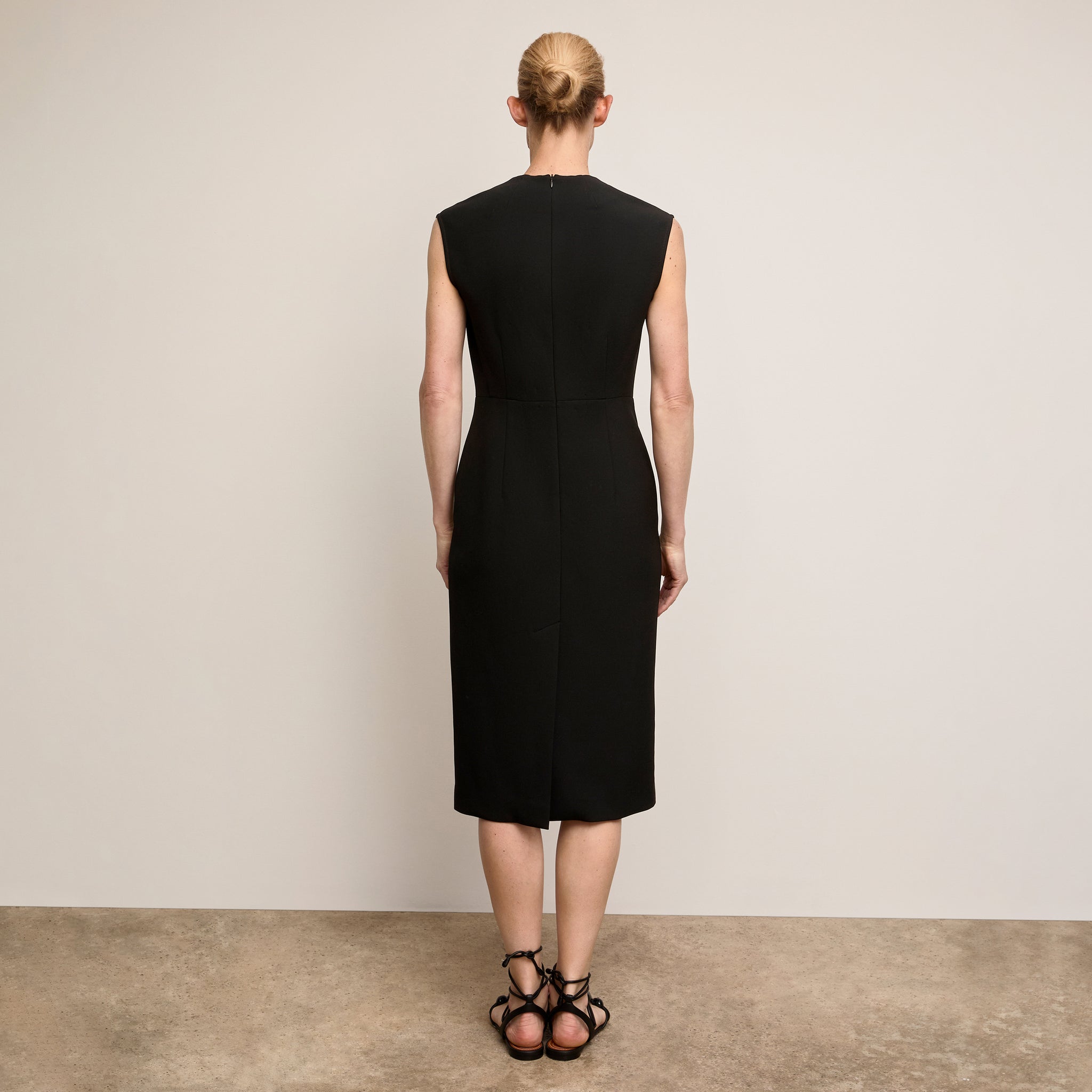 form fitting sheath dress Wedding Guest Dresses for Women Petite Elegant V-Back Ruffle Sleeve Belted Ruched Casual Work Sheath Split Cocktail Semi-Formal Dress 889 Black S at Amazon Women's Clothing store