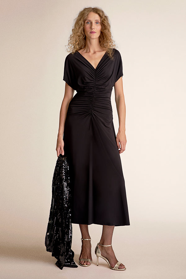 M.M.LaFleur Women's Von Dress-Light Jersey - Black - Size S