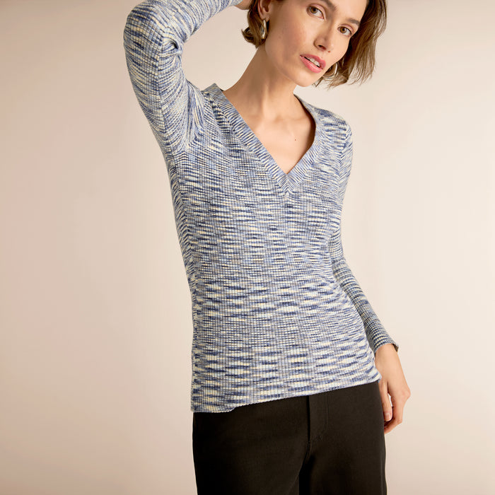 Yanka Fitted V-Neck Sweater