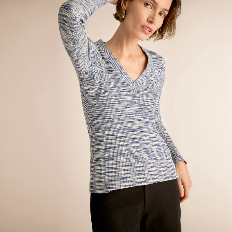 Yanka Fitted V-Neck Sweater