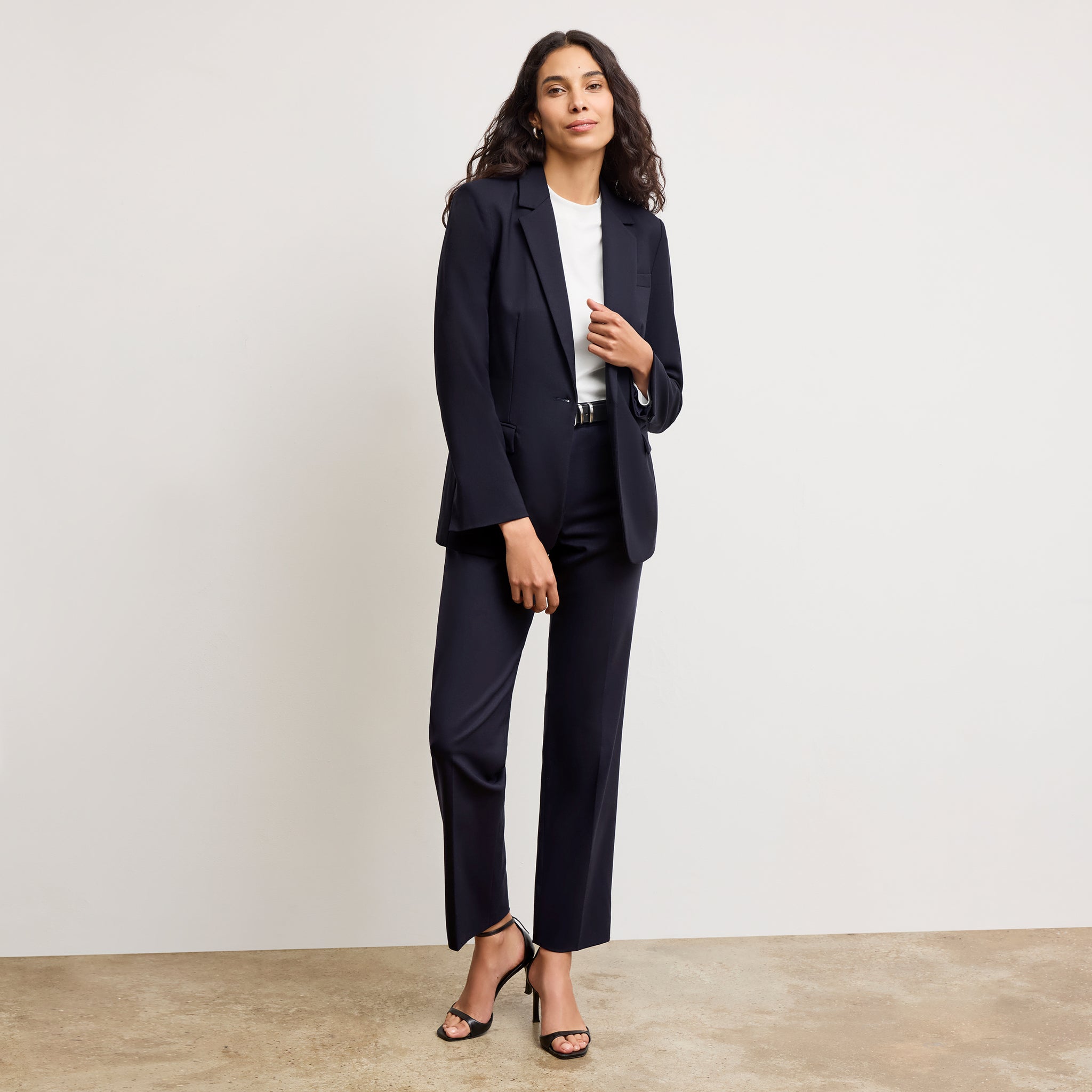 navy blue dress jacket womens Women's Navy Blue Blazer, 8 Short