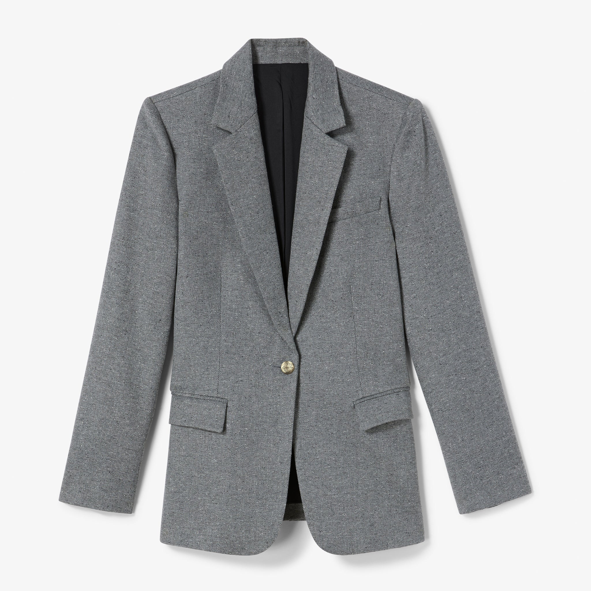 Gray blazer on a light gray background