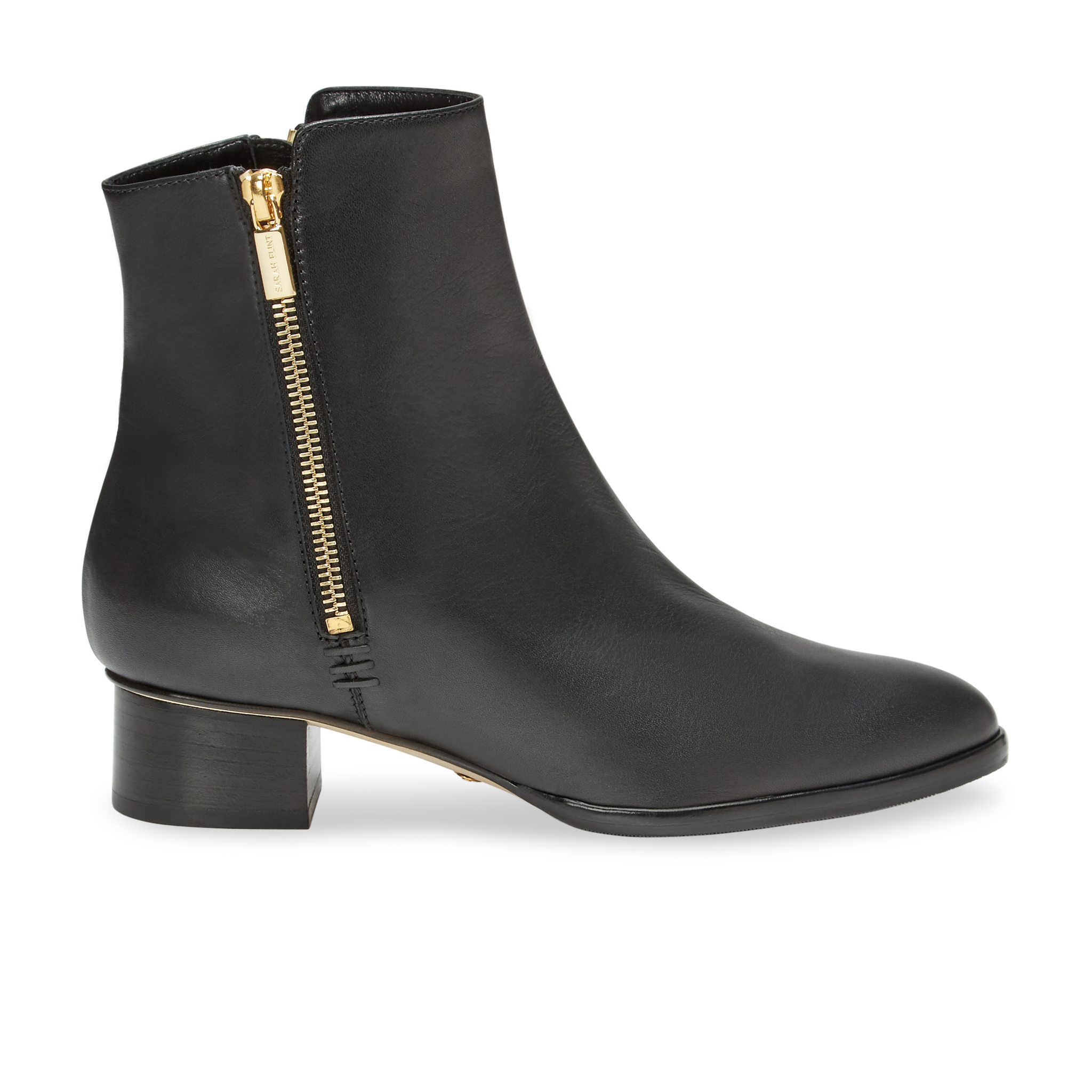 Sarah Flint Perfect Zip Bootie 30 :: Black Calf