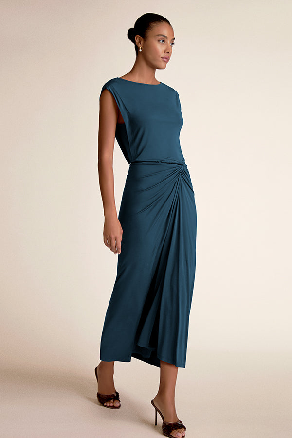 M.M.LaFleur Women's 1.0 Dress-Light Jersey - Moroccan Blue M.M.LaFleur Women's 1.0 Dress-Light Jersey - Moroccan Blue