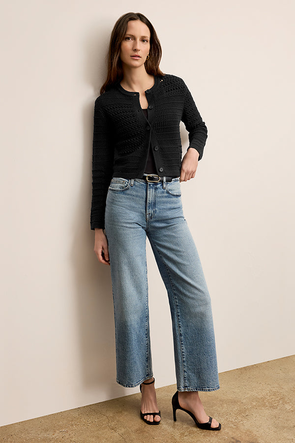 Zosia Cardigan - Crochet Knit :: Black – M.M.LaFleur
