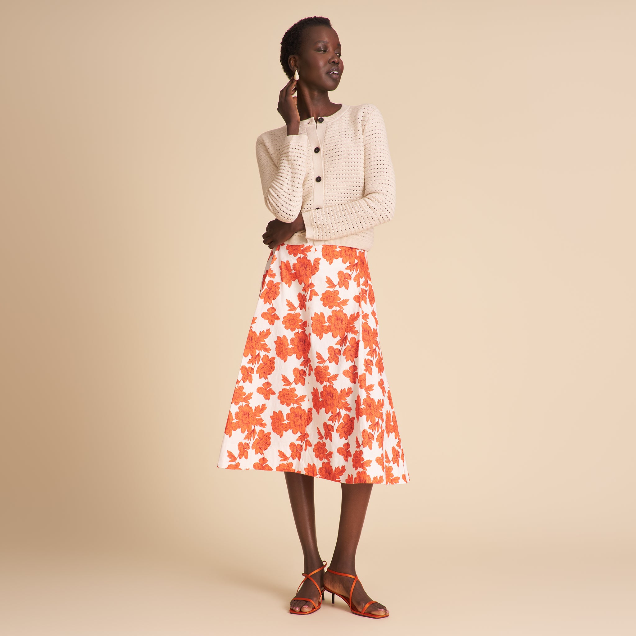 Zosia Classic Cardigan - Eyelet Knit :: Natural – M.M.LaFleur