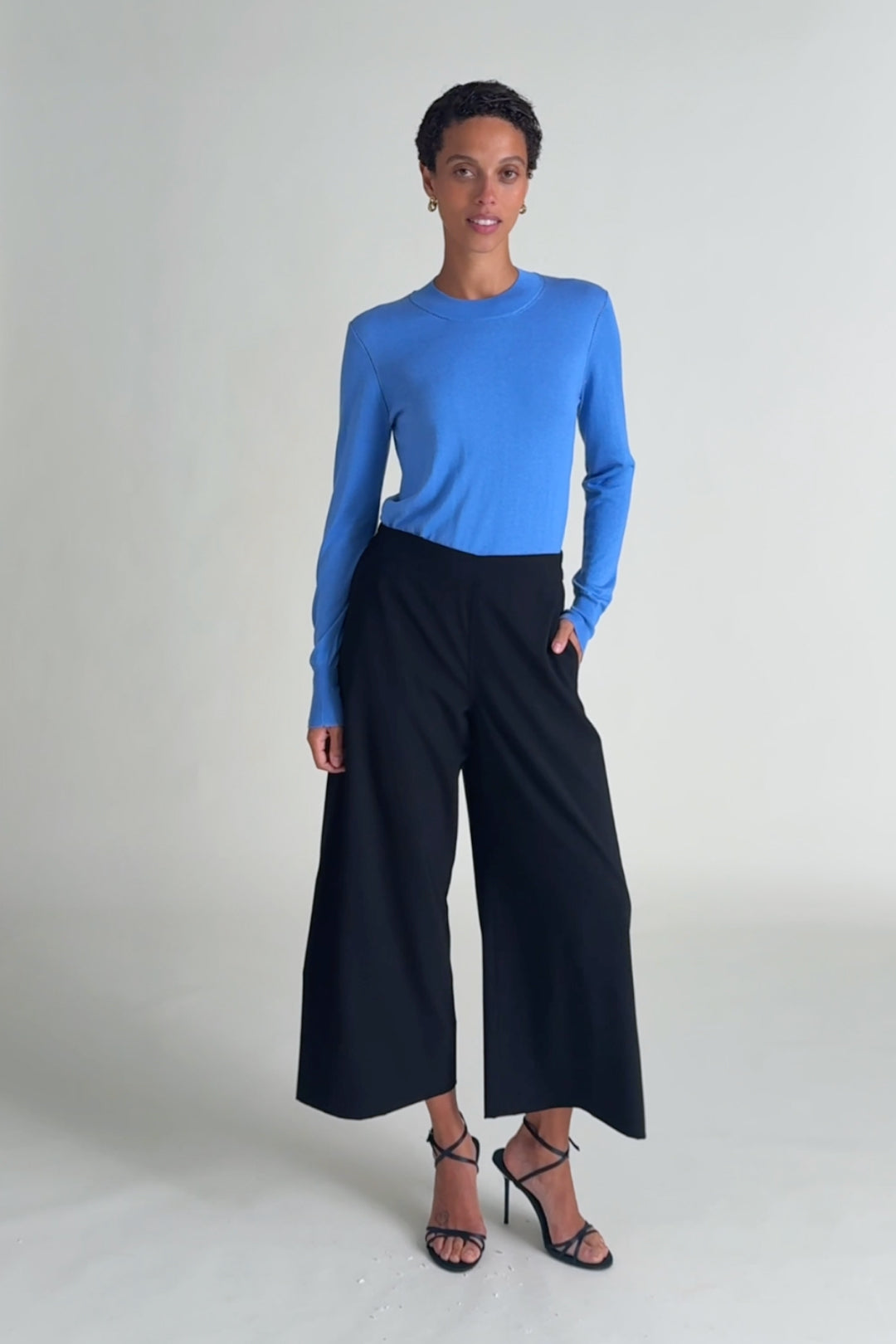 Elena Travel Culotte - OrigamiTech :: Black – M.M.LaFleur