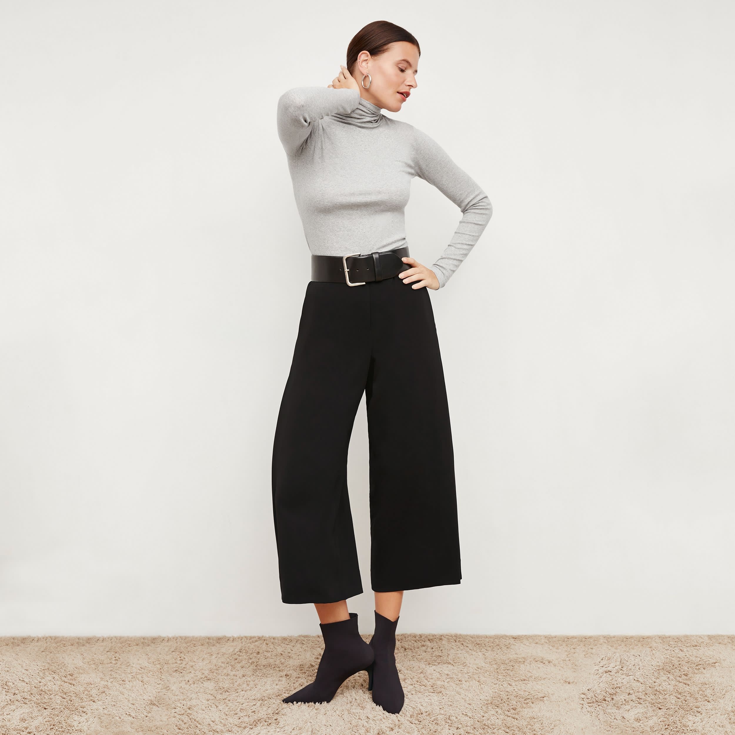 Zhou Culotte - Eco Heavy Soft Wave :: Black – M.M.LaFleur