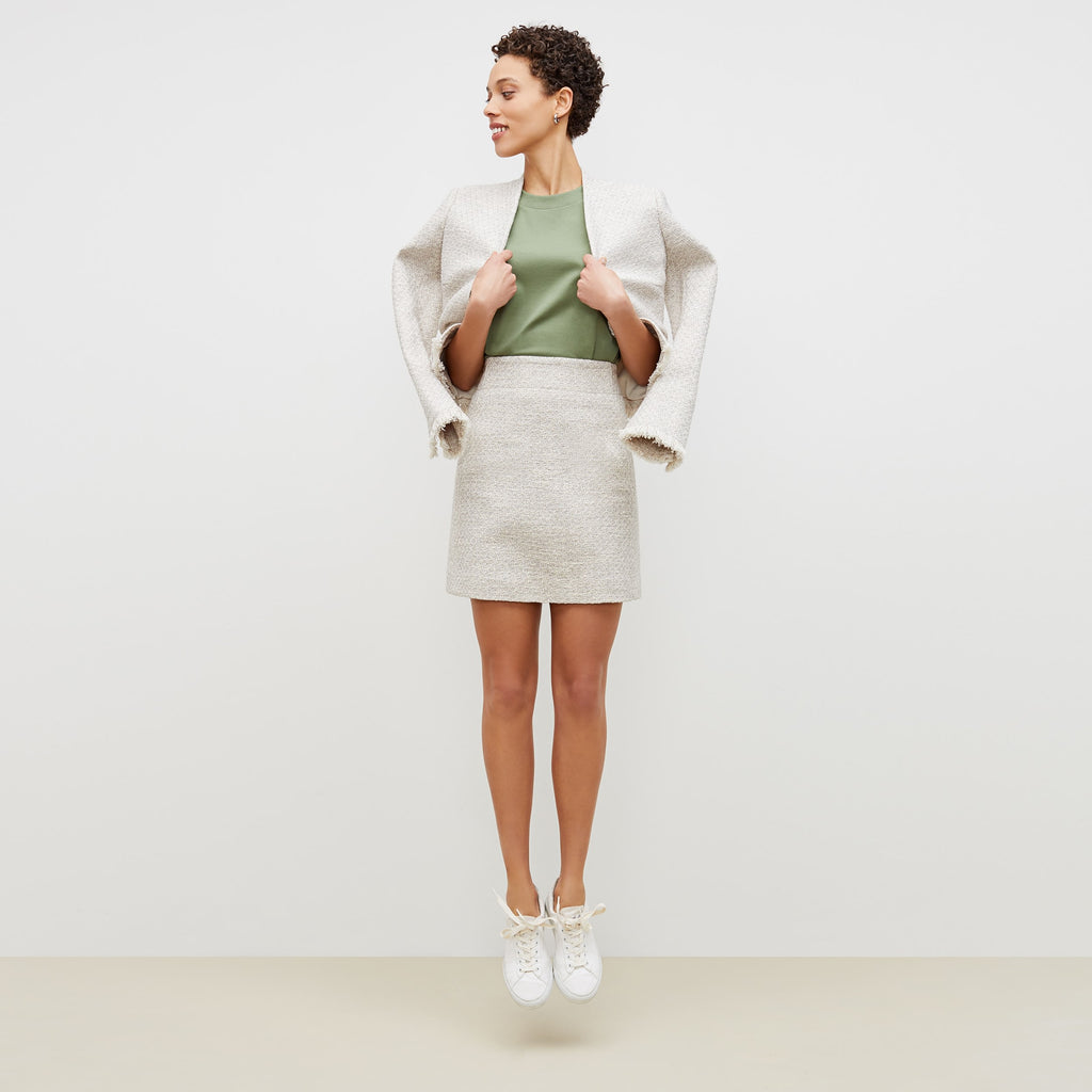 Rowley Skirt - Cotton Boucle :: Sea Salt / Ivory – M.M.LaFleur
