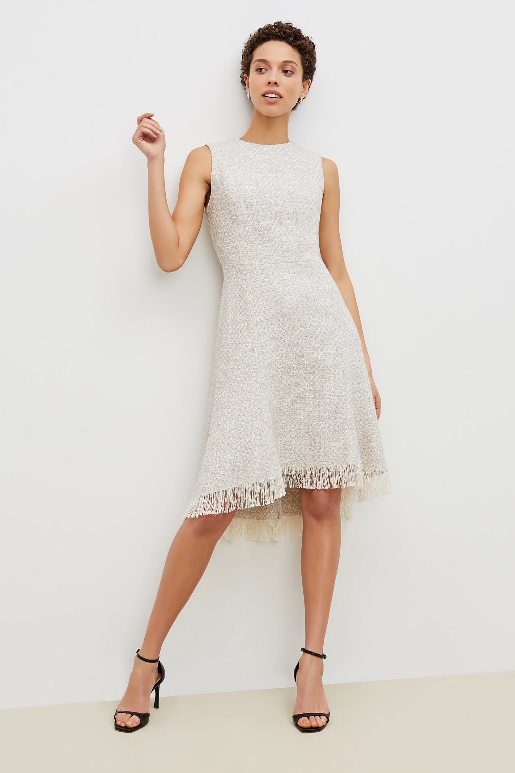 Lindsay Dress - Cotton Boucle :: Sea Salt / Ivory M.M.LaFleur Lindsay Dress - Cotton Boucle :: Sea Salt / Ivory M.M.LaFleur