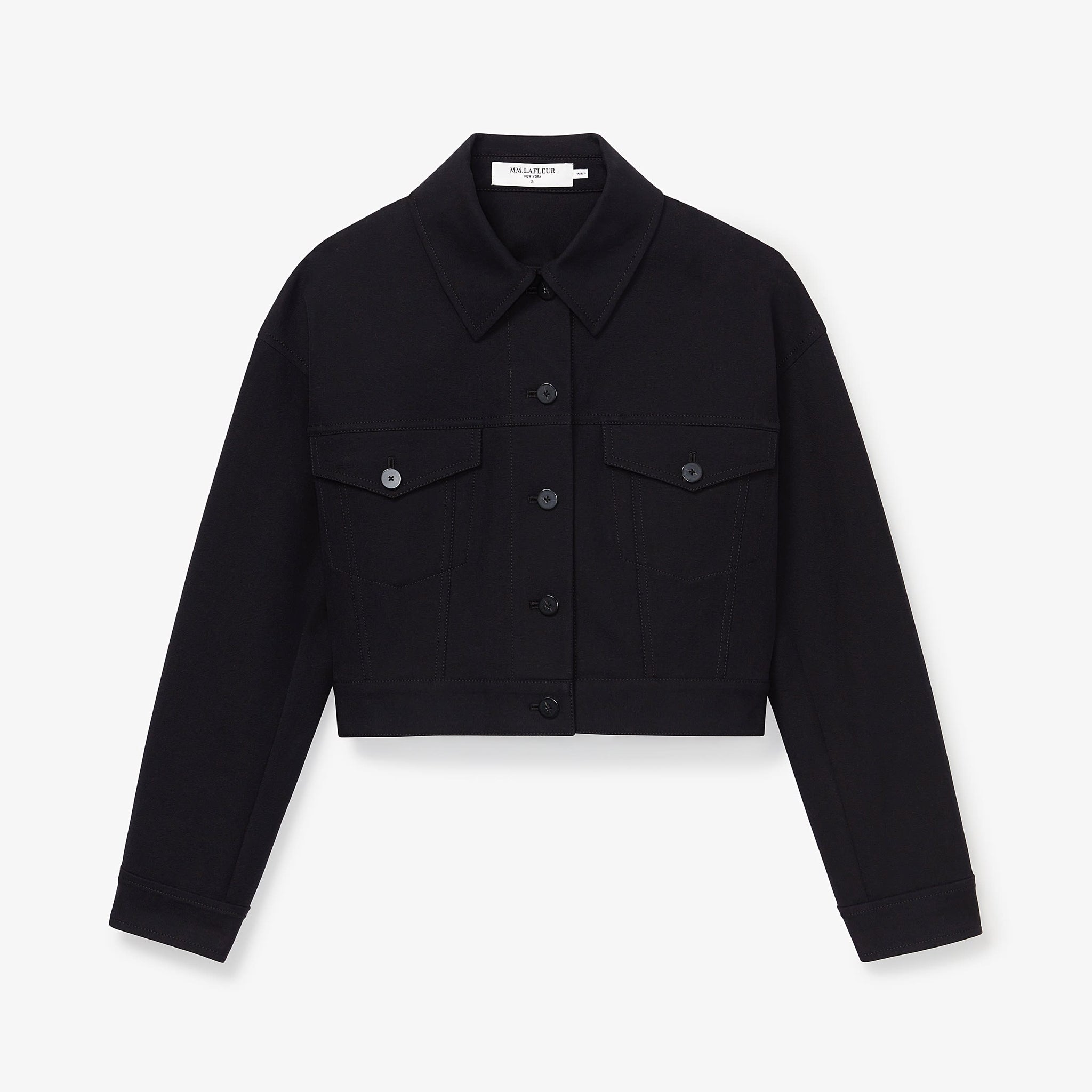 Packshot image of the Anna Jacket—Better Than Denim in Black