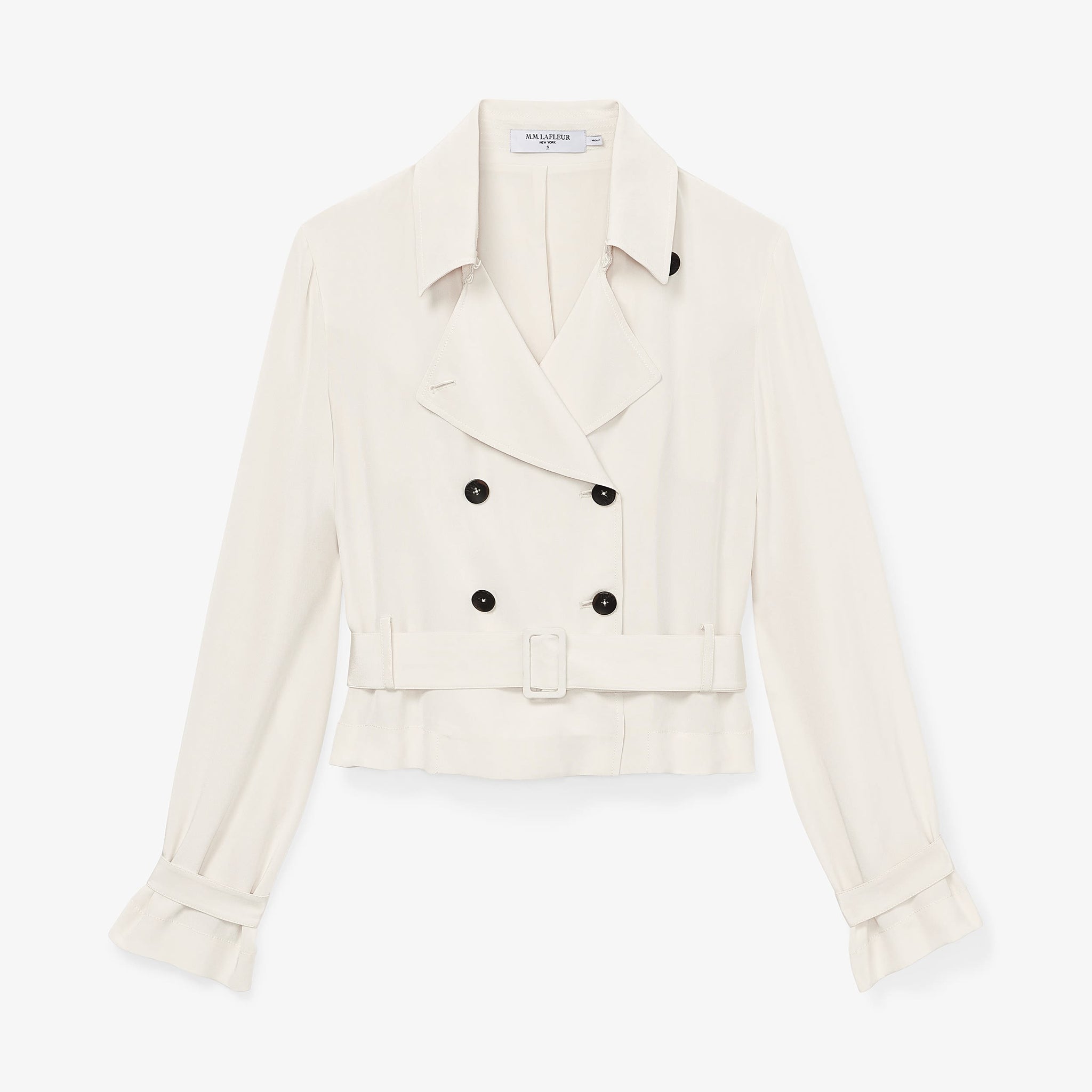 packshot image of the Scotte Jacket—Silk in Pearl 