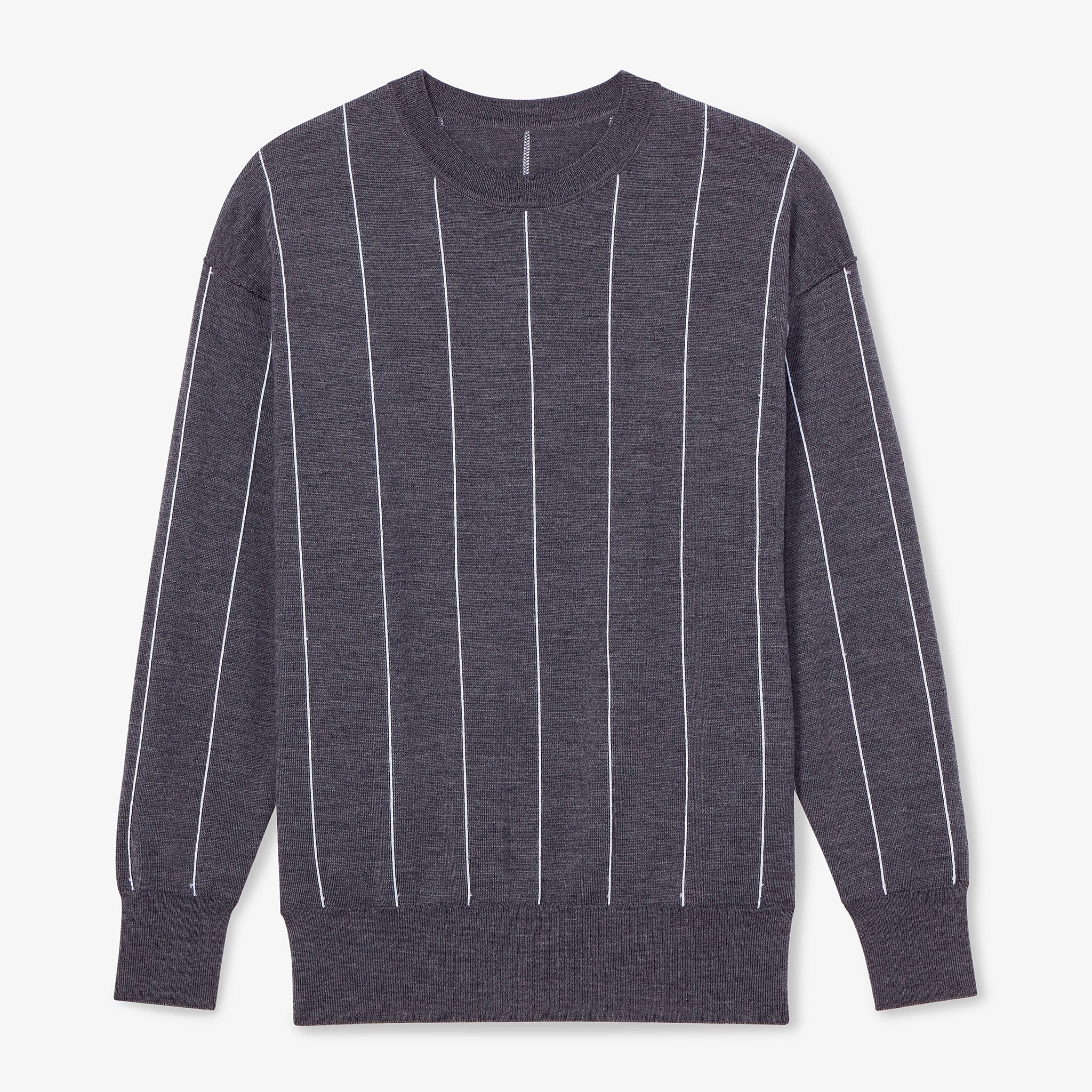 Packshot image of the Ingola Sweater—Braided Stripe in Charcoal / Ivory