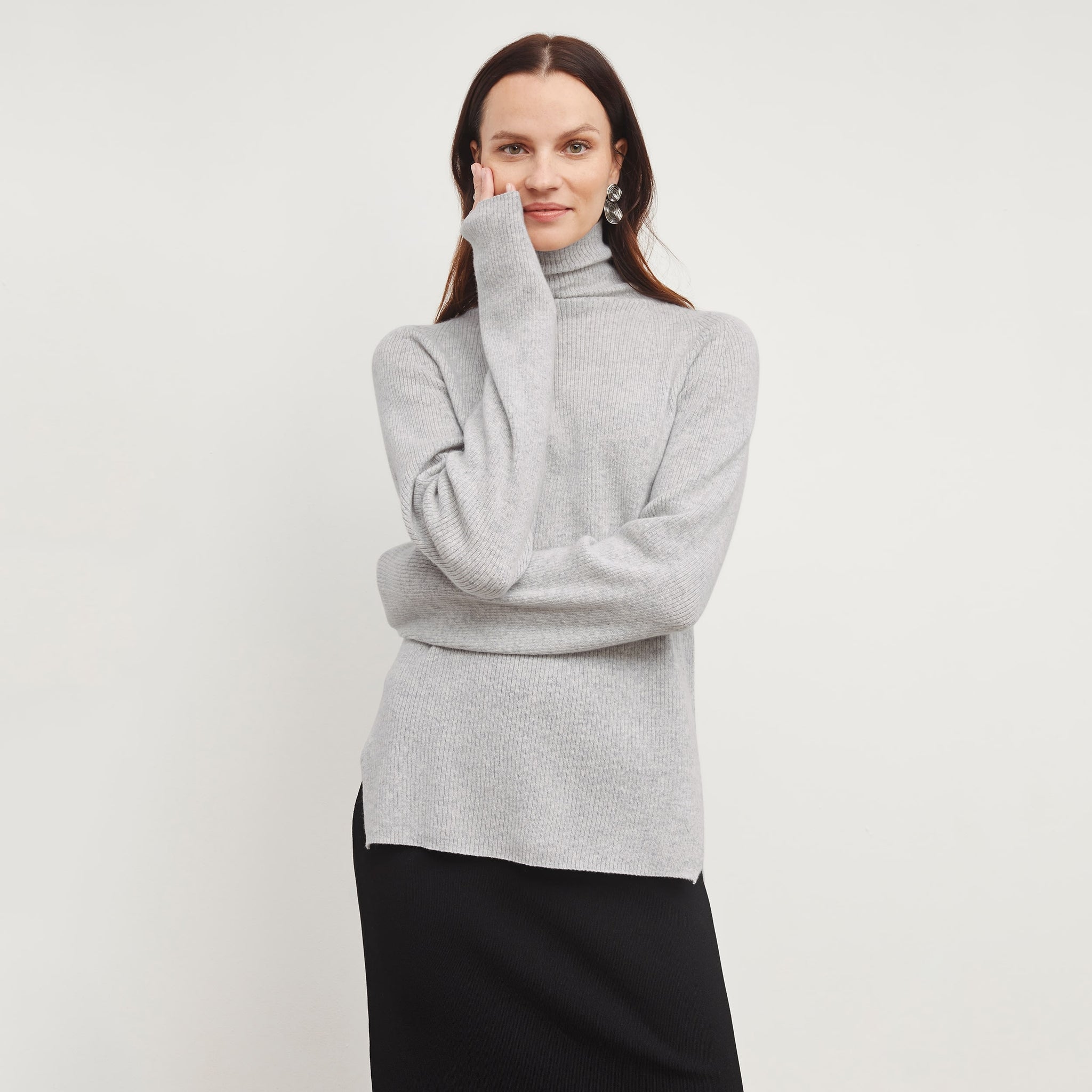 McKenzie Sweater - Cashmere :: Light Heather Gray