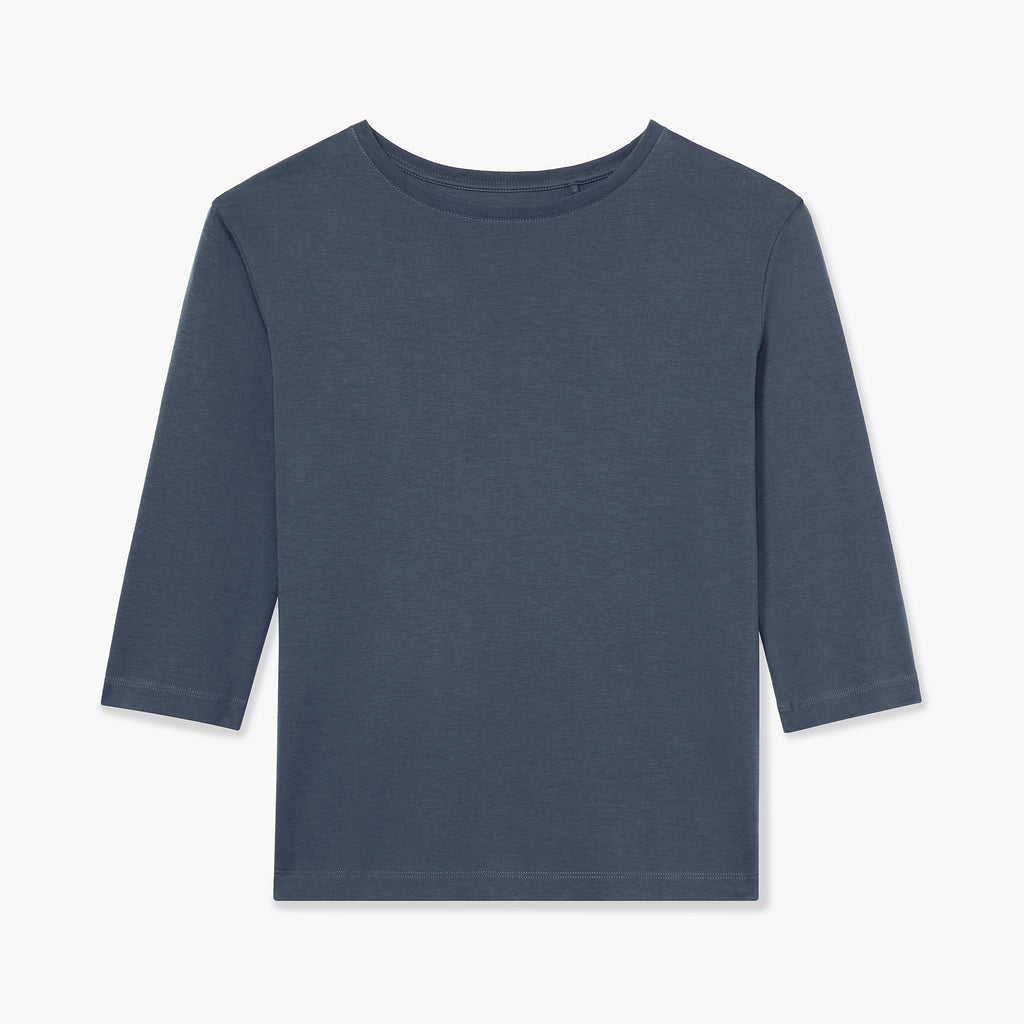 Owen T-Shirt - Pima Cotton :: Dusty Indigo – M.M.LaFleur