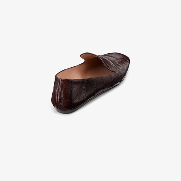 Grace Loafer - Embossed Croc :: Brown