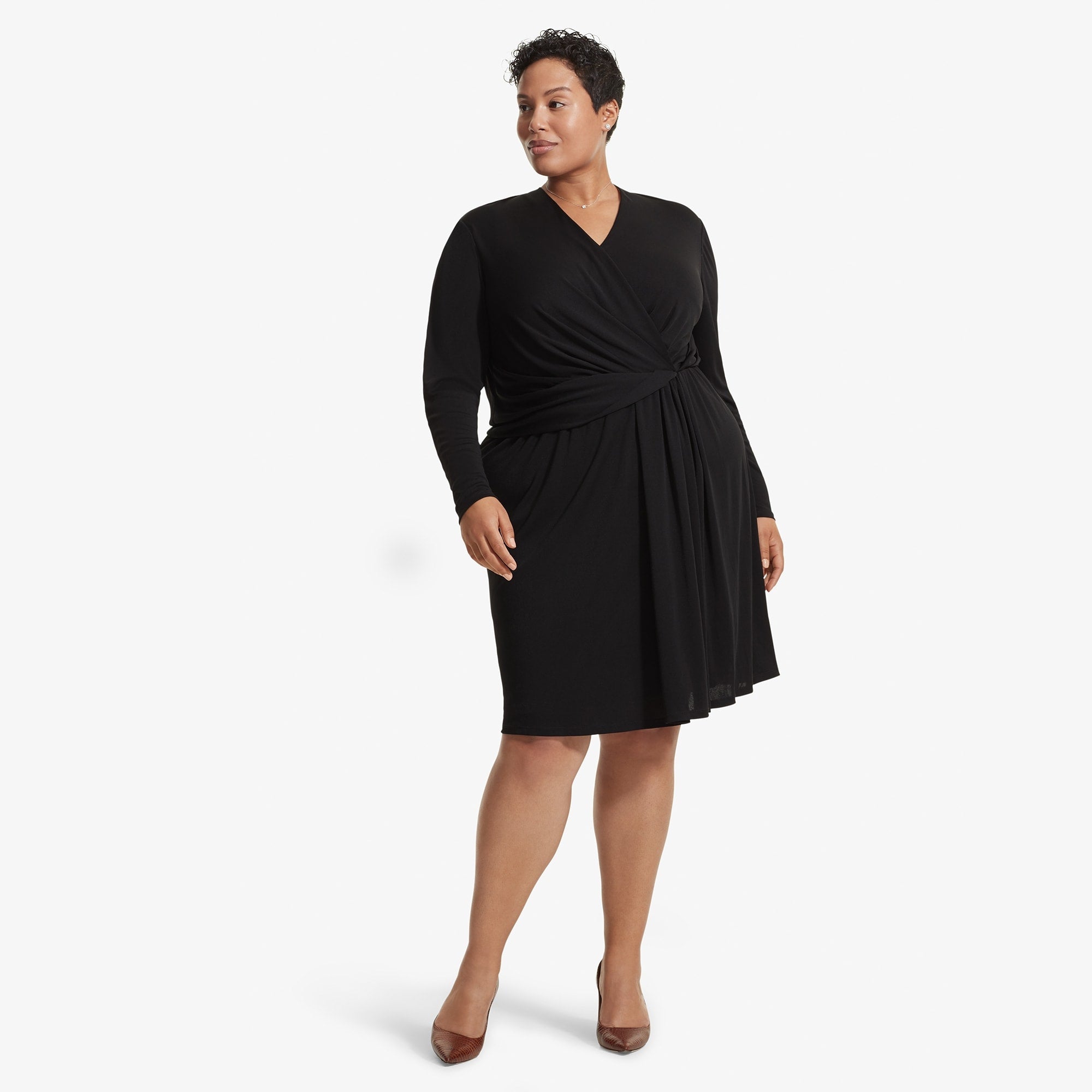 Morgan Dress - Knit Crepe :: Black 0 Morgan Dress - Knit Crepe :: Black 0