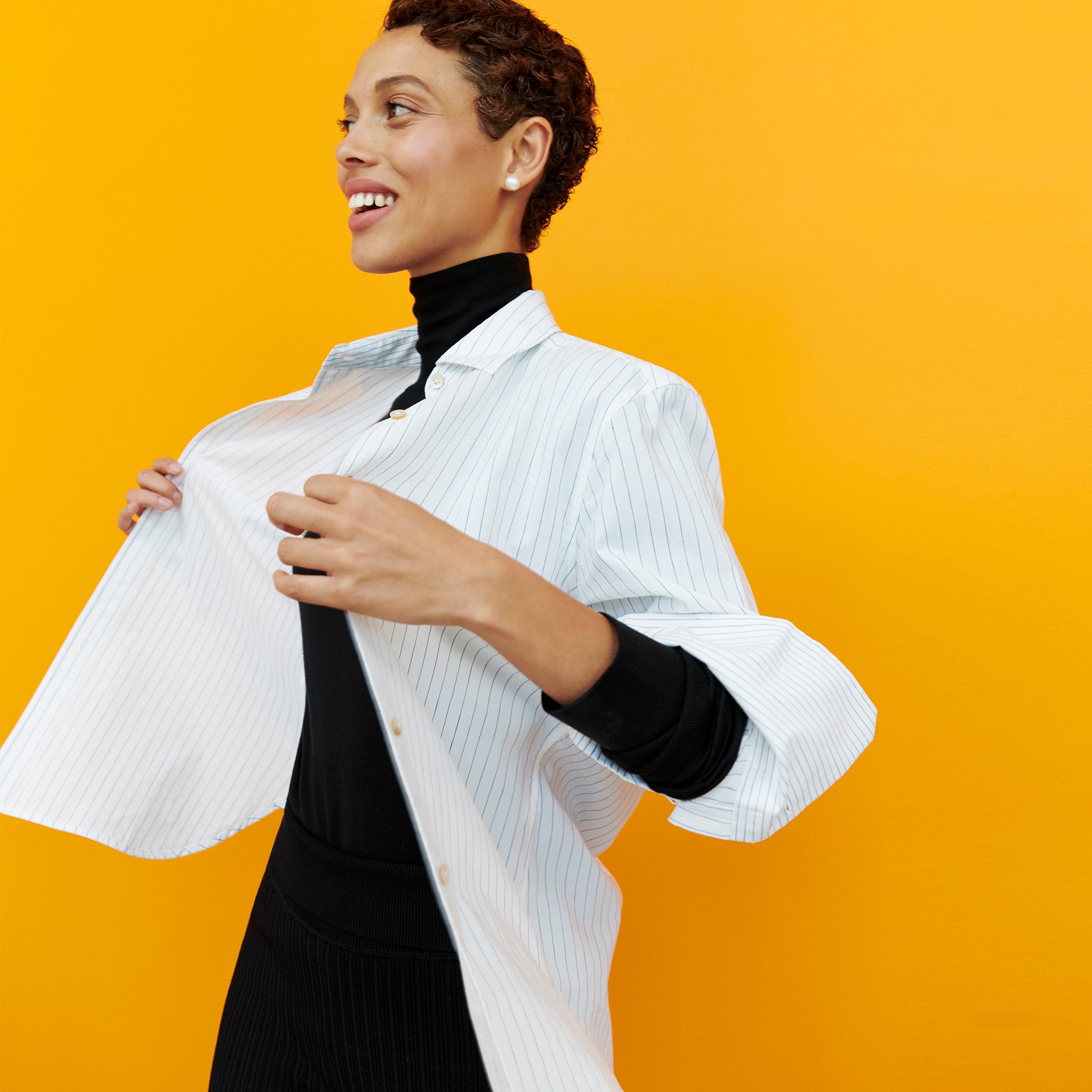 Mila Straight Hem Button Down