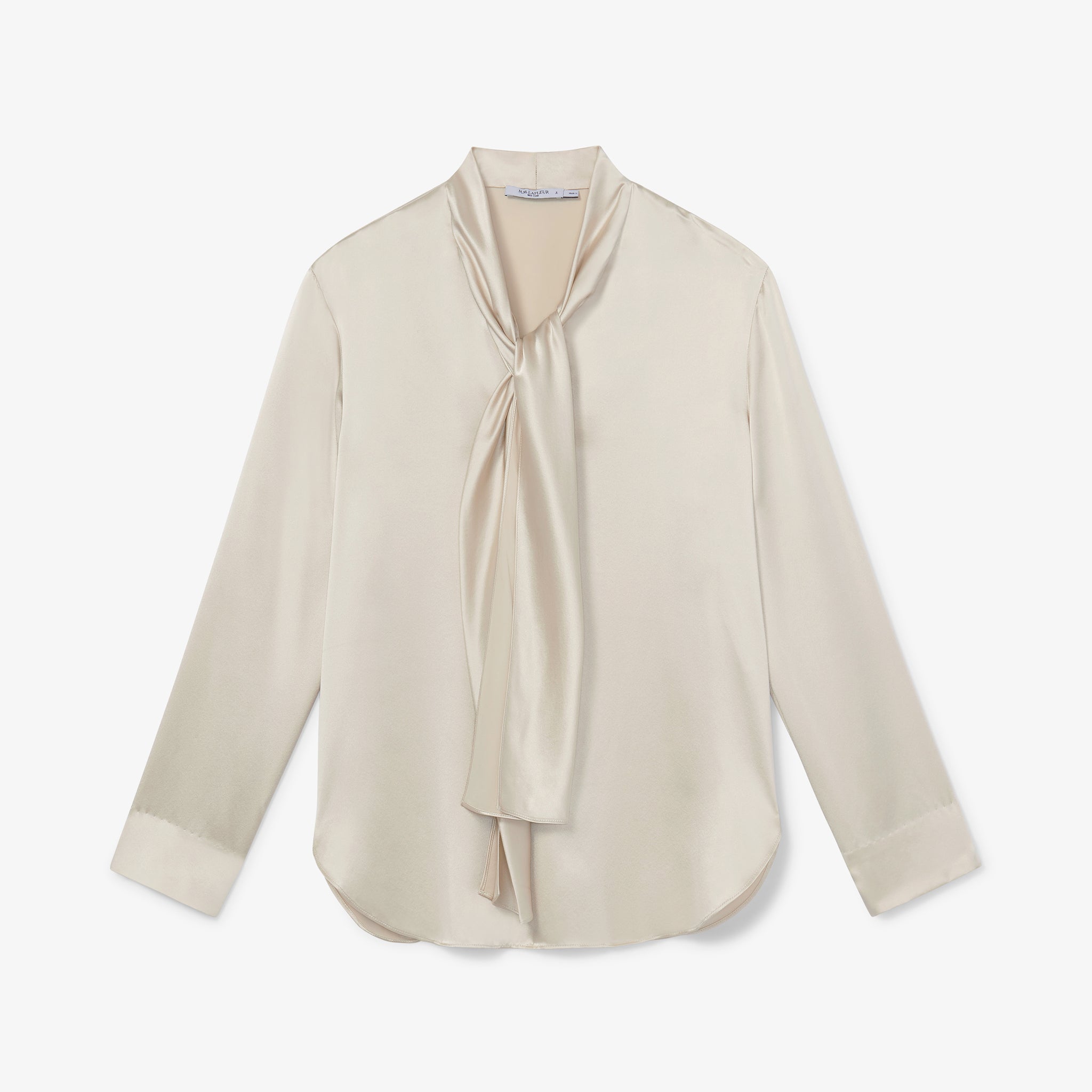 Packshot image of the Darcy Top - Washable Silk Charmeuse in Pearl