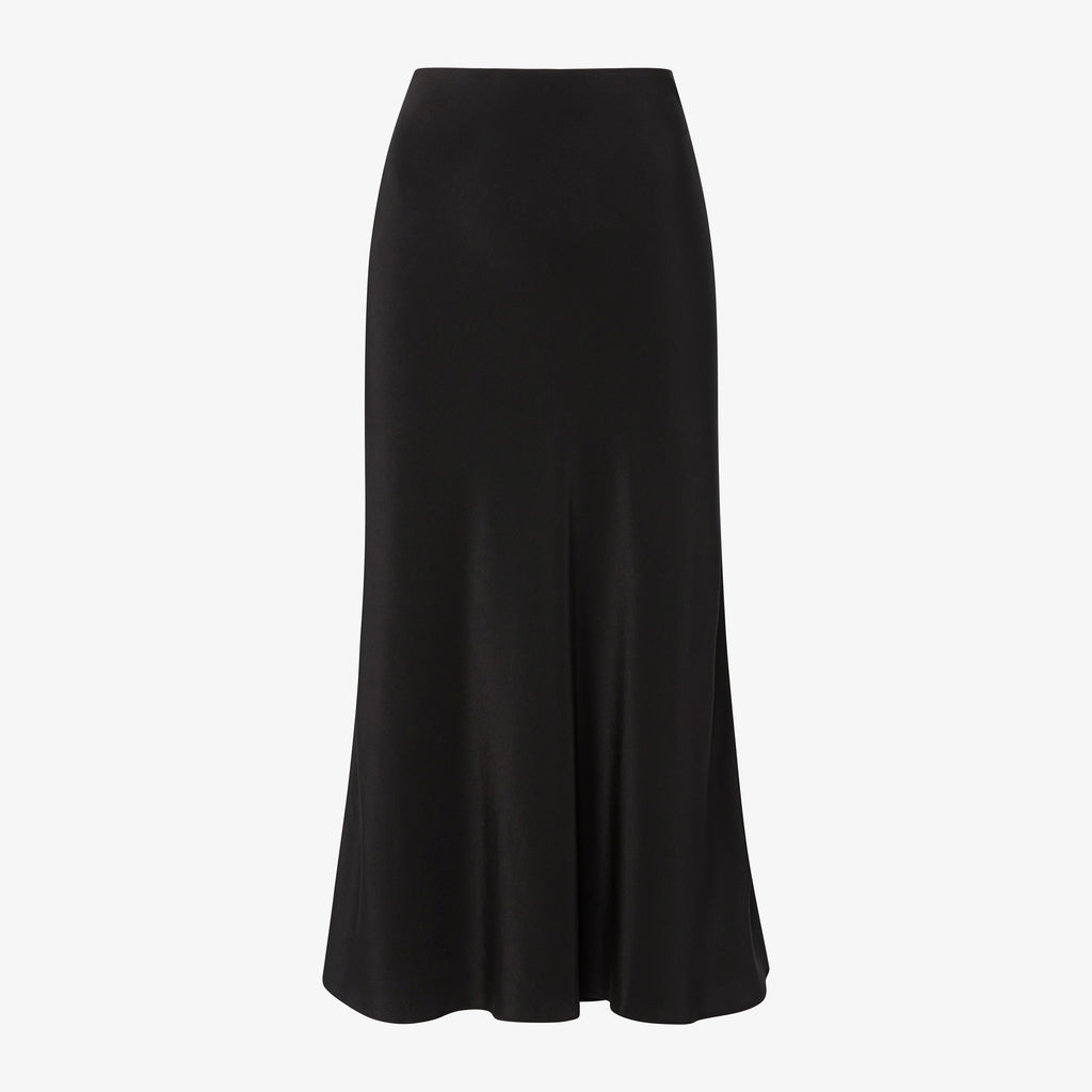 Orchard Skirt - Washable Silk :: Black – M.M.LaFleur