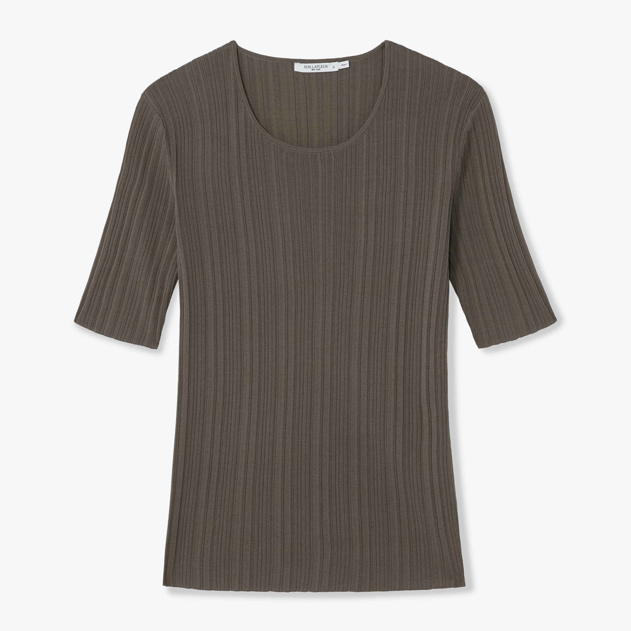 Packshot image of the Charli Top - Textured Knit in Light Ash