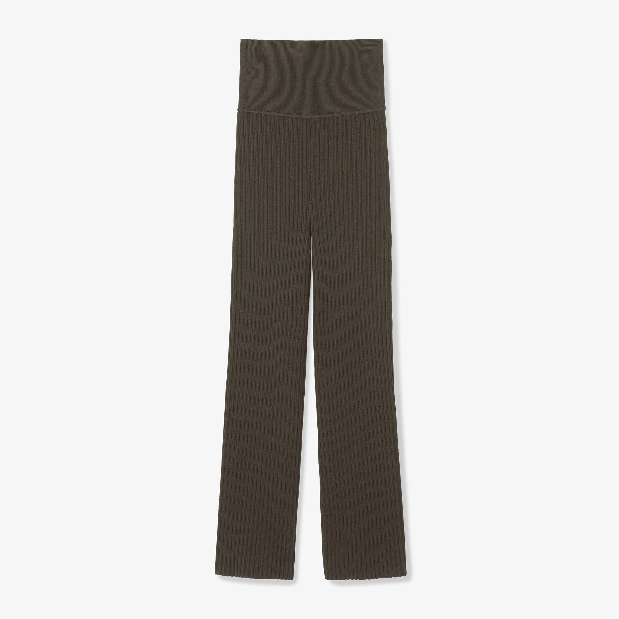 Packshot image of the Finley Stretch Pant - Ribbed Jardigan Knit in Ash