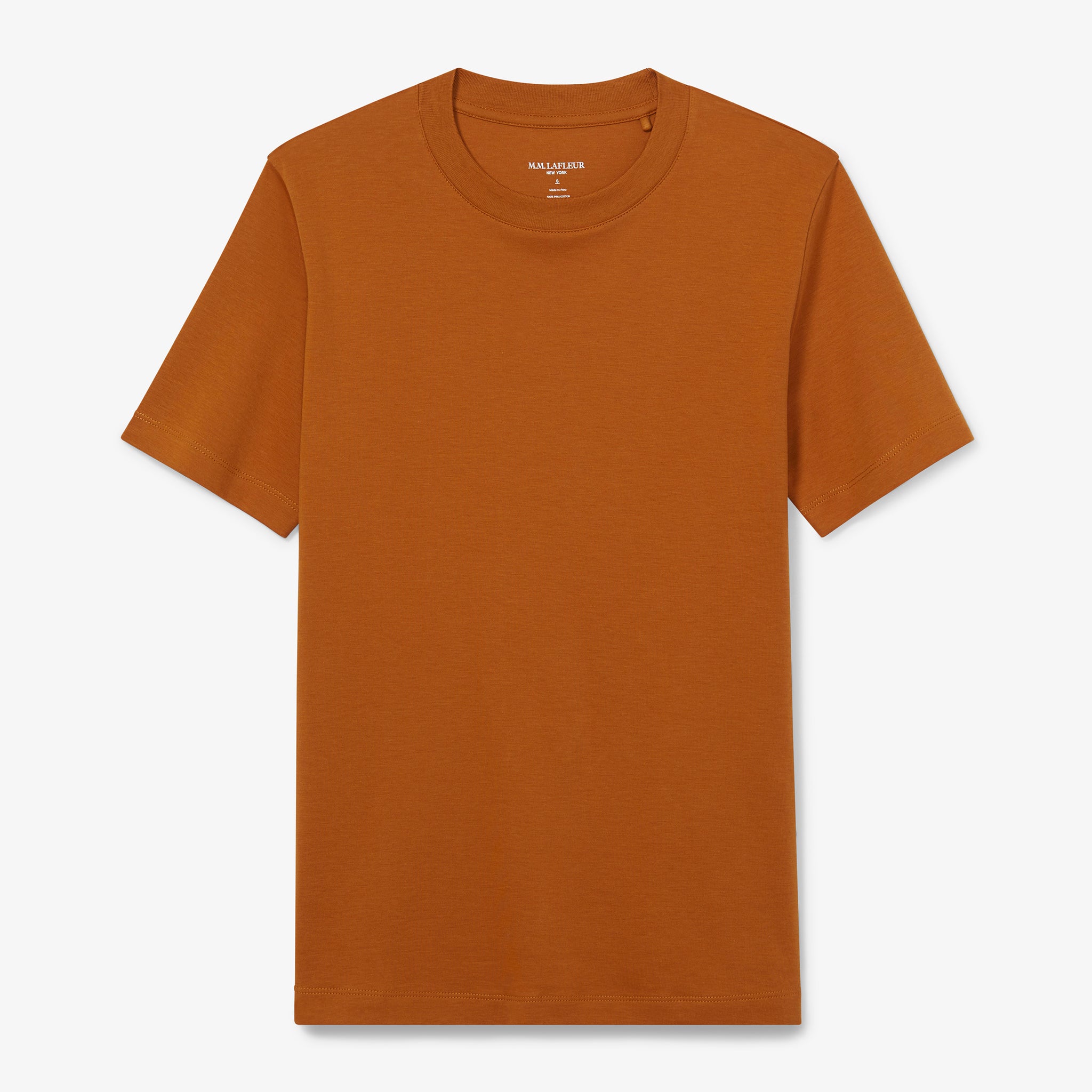 Packshot image of the Leslie T-Shirt - Pima Cotton in Burnt Orange