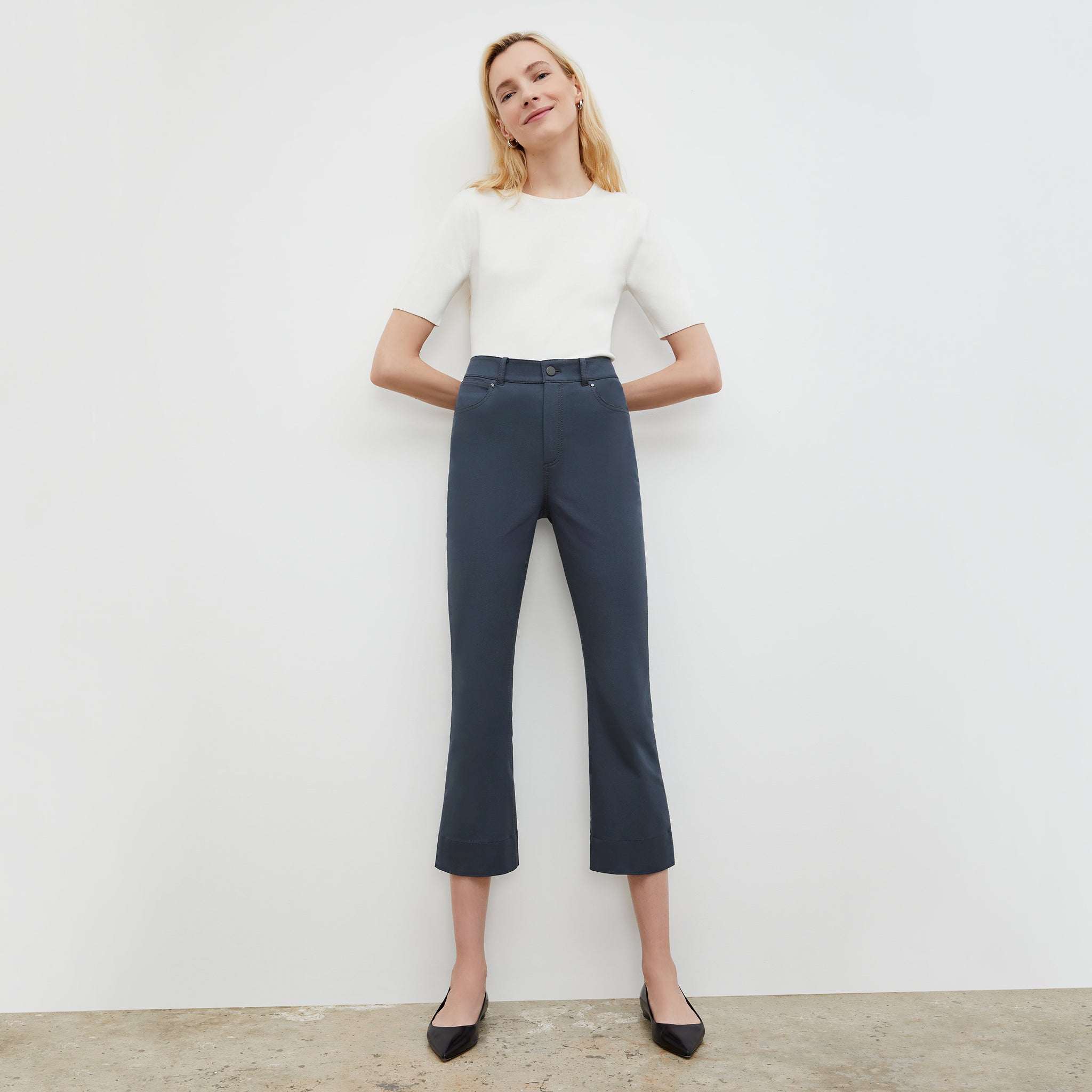 Front image of a woman wearing the Archie Jean - Better Than Denim in Dusty Indigo