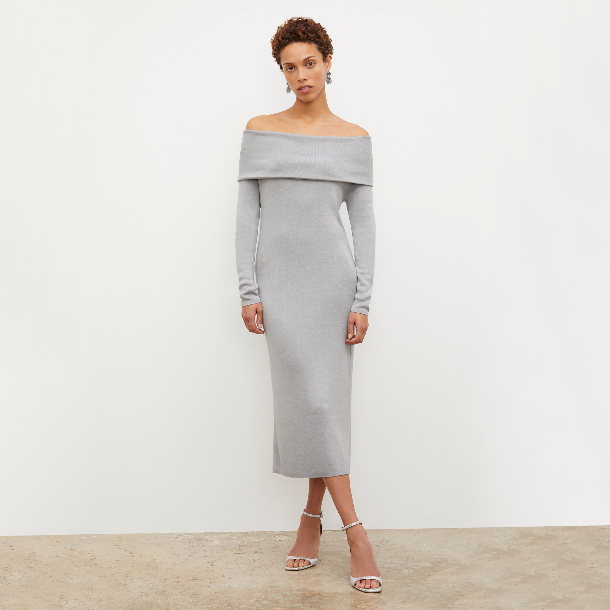 Lalita Dress - Silk Jersey :: Pale Gray Lalita Dress - Silk Jersey :: Pale Gray
