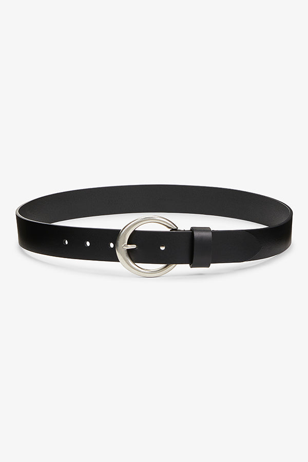Unisex Double Circle Belt with Gold Buckle