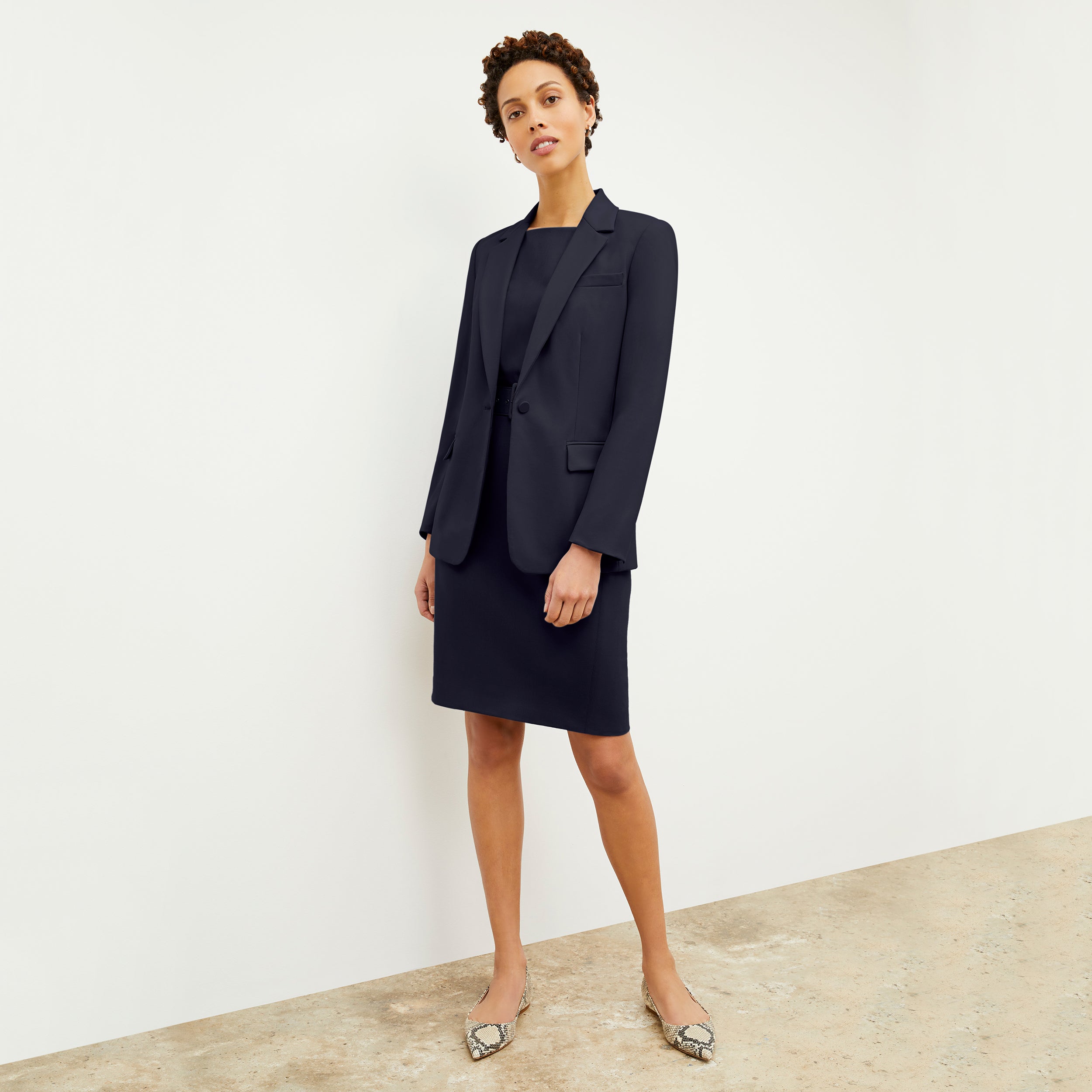 Cynthia Dress - Washable Wool Twill :: Galaxy Blue – M.M.LaFleur