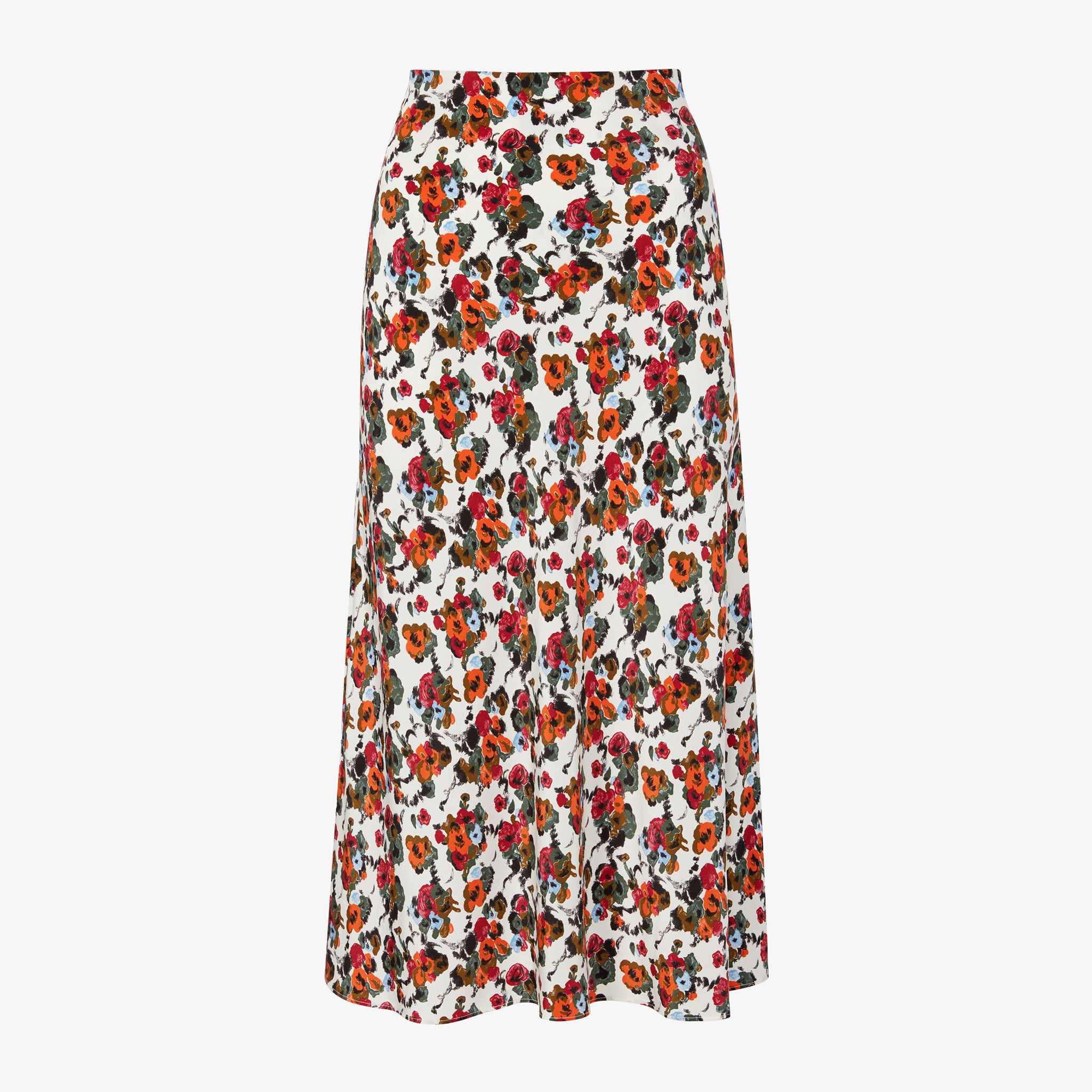 Packshot image of the Orchard Skirt - Washable Silk in Garden Print