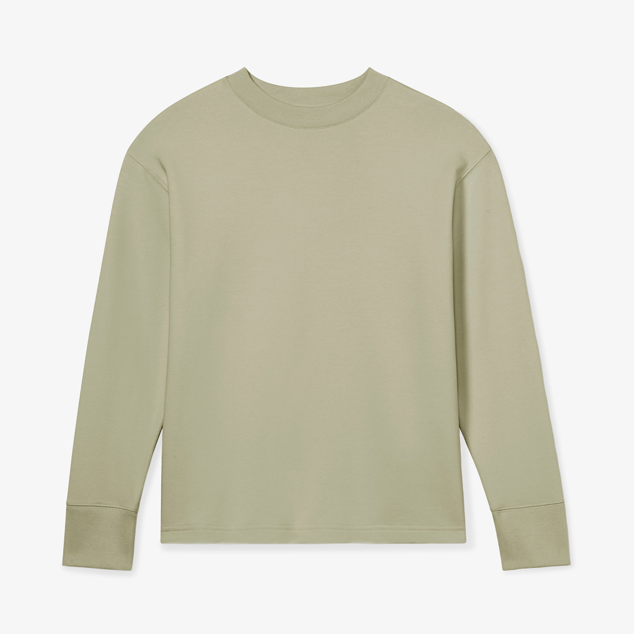 Packshot image of the Ellie Pullover - Light French Terry in Laurel Green