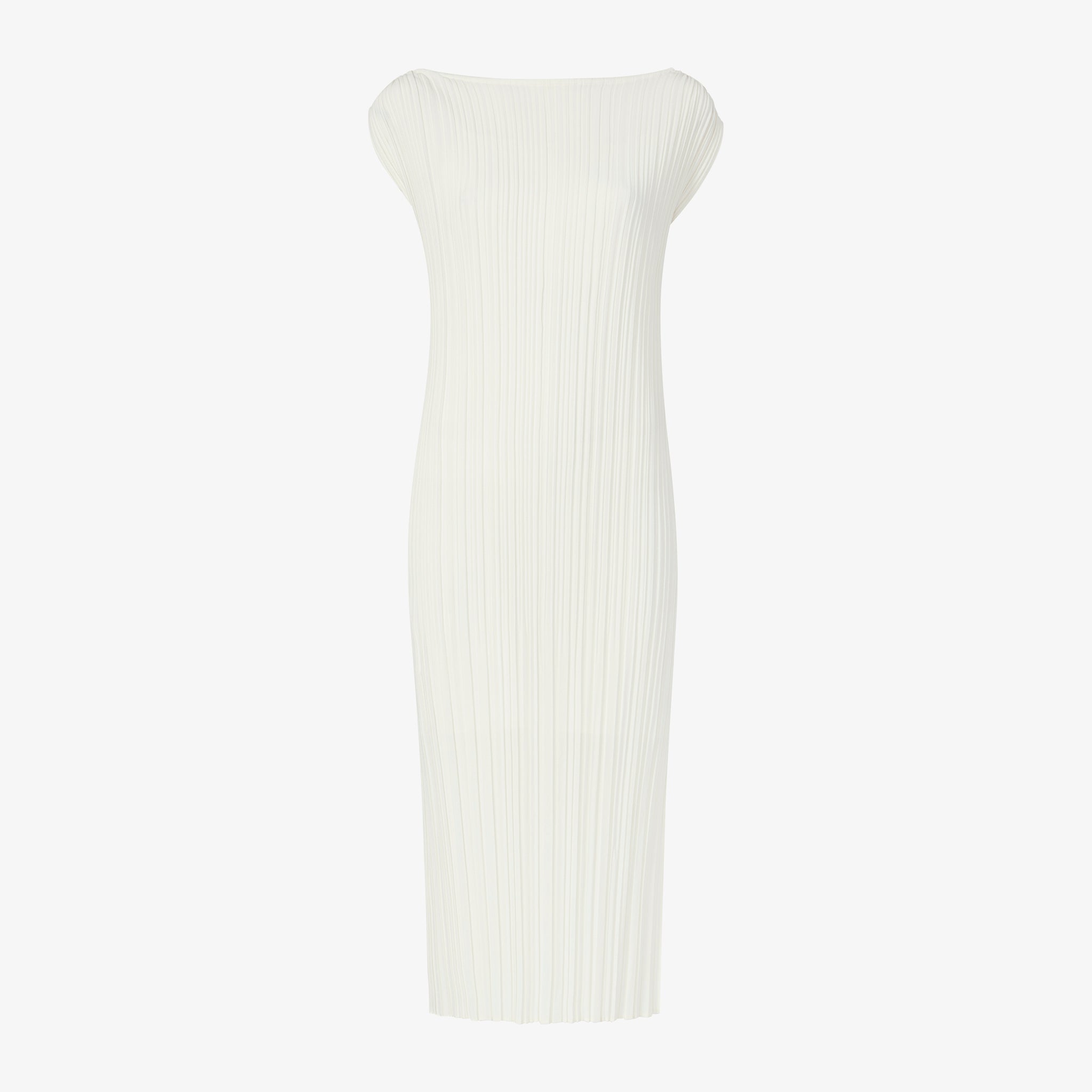 Packshot image of the Edith Dress - Micro Pleat in Ivory
