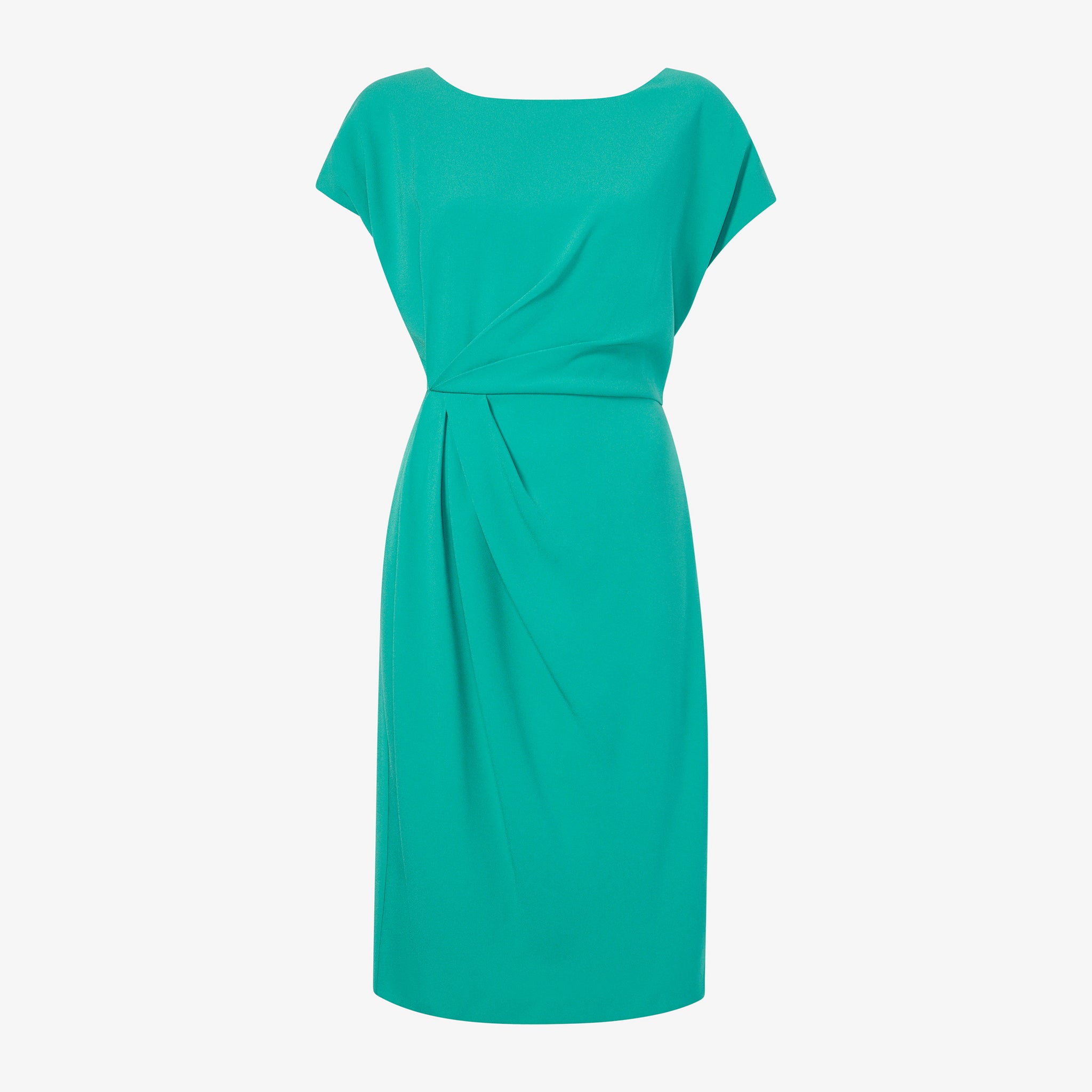 Packshot image of the Jillian Dress - Eco Medium Crepe in Tropical Green