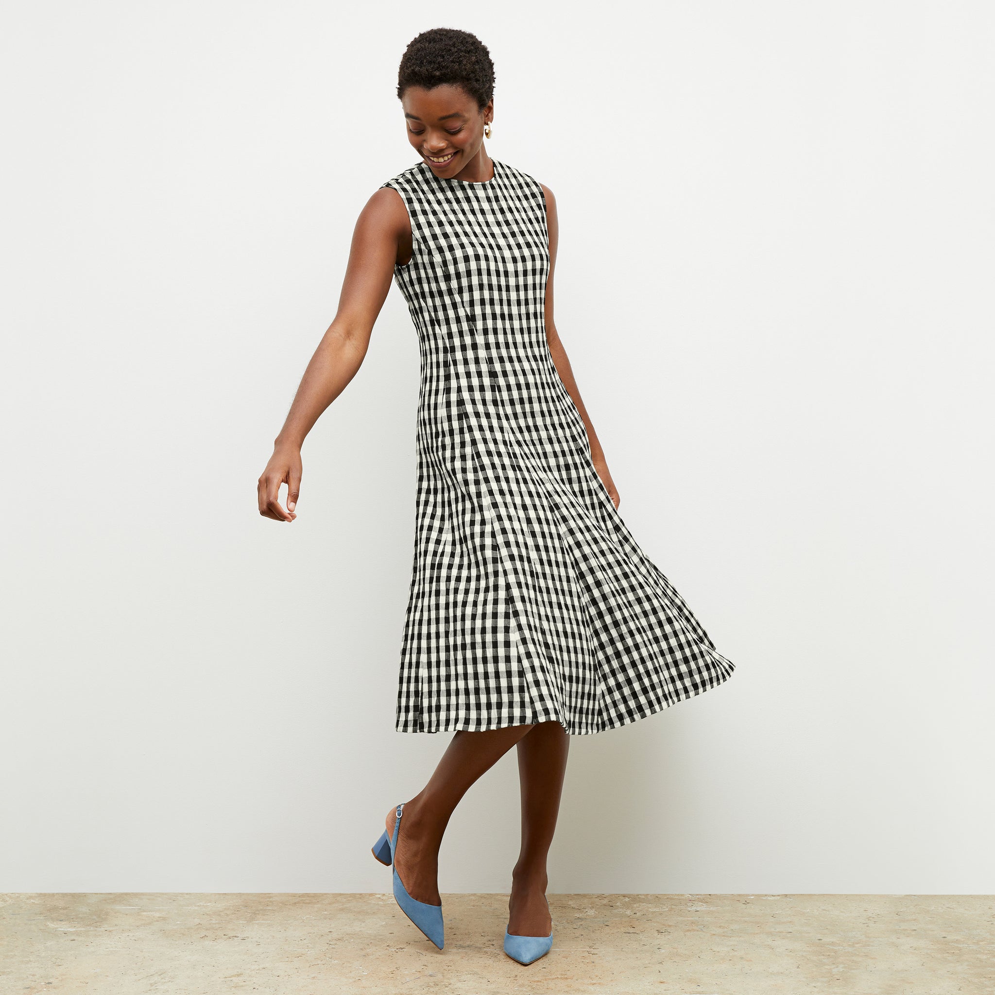 Nyla Dress - Luxe Gingham :: Black / White M.M.LaFleur Nyla Dress - Luxe Gingham :: Black / White M.M.LaFleur