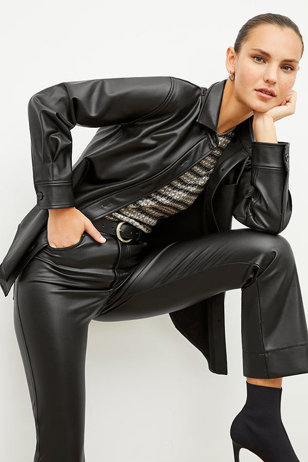 Sierra Shacket - Vegan Leather :: Black – M.M.LaFleur