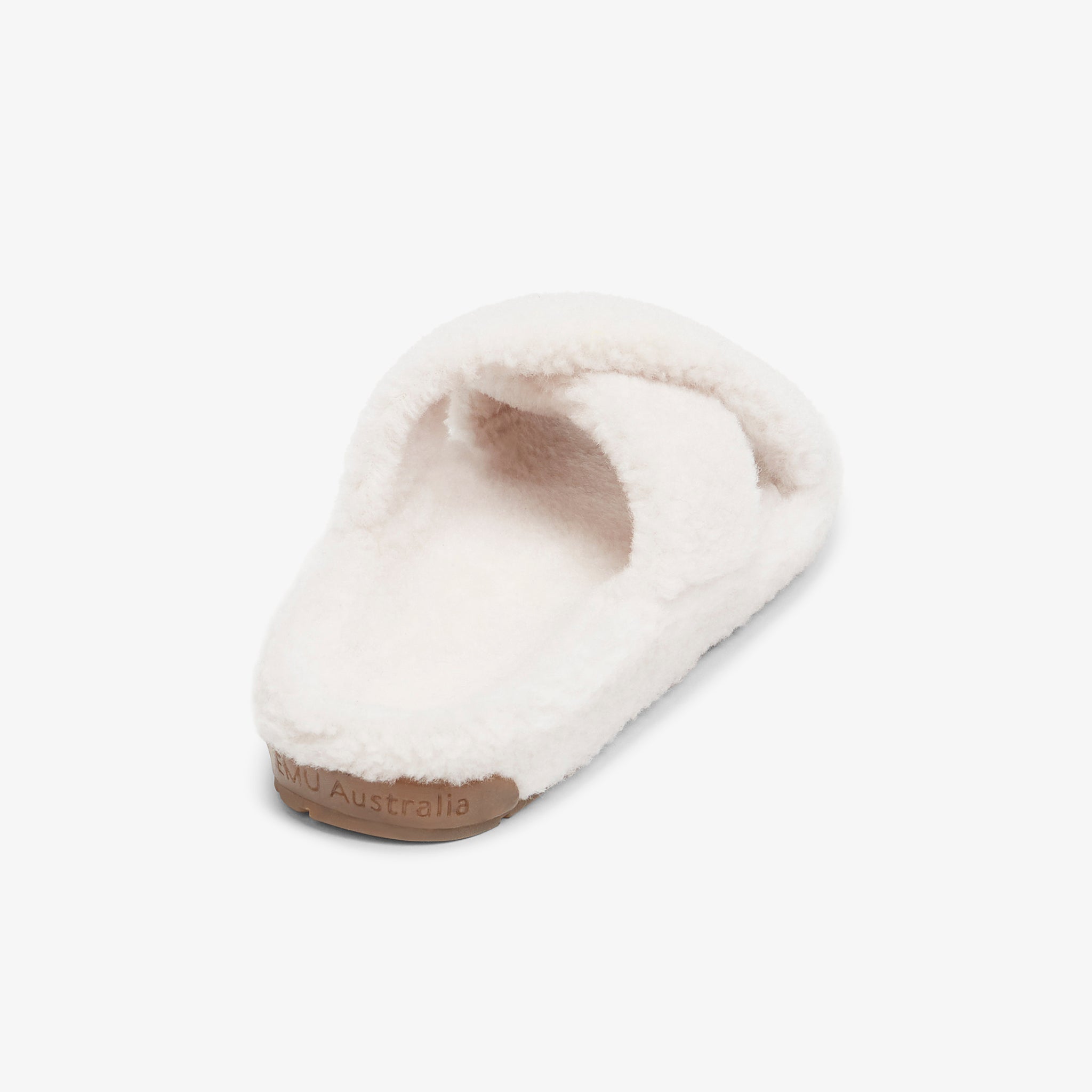 Packshot image of the emu slipper in natural