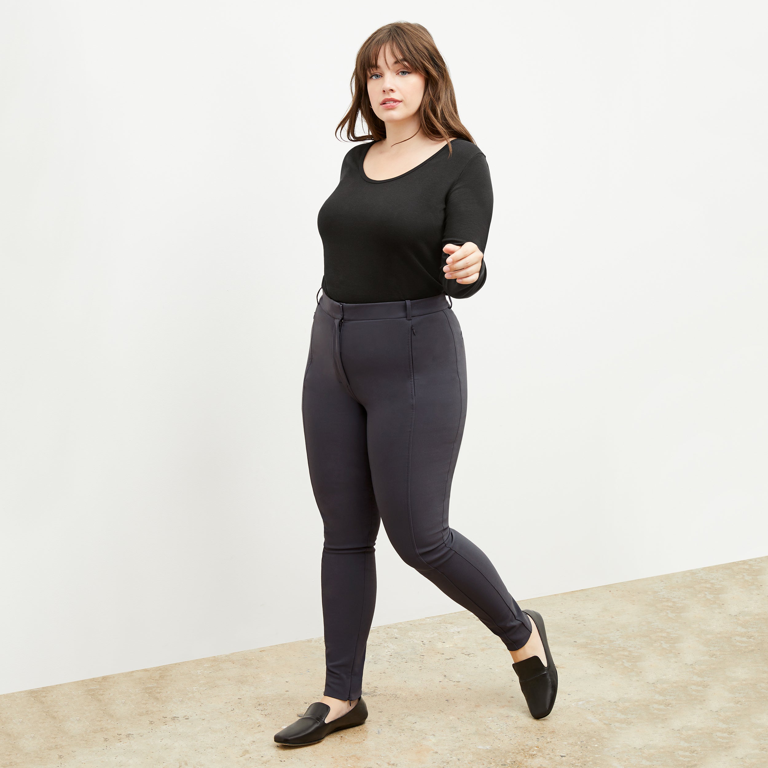 Marcia Layering T-Shirt - Ribbed Pima Cotton :: Ivory