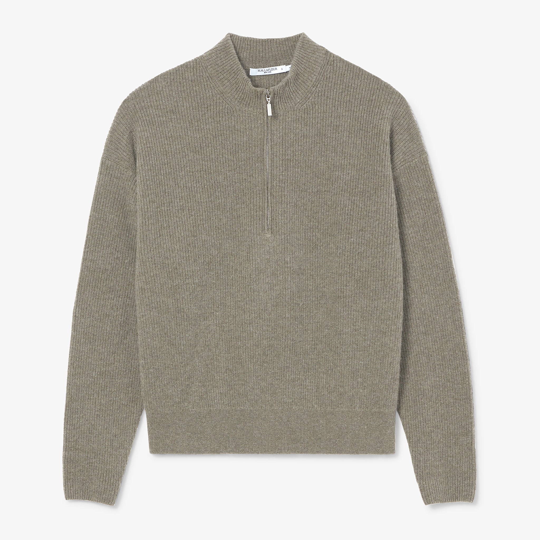Packshot image of the cece sweater in dark moss