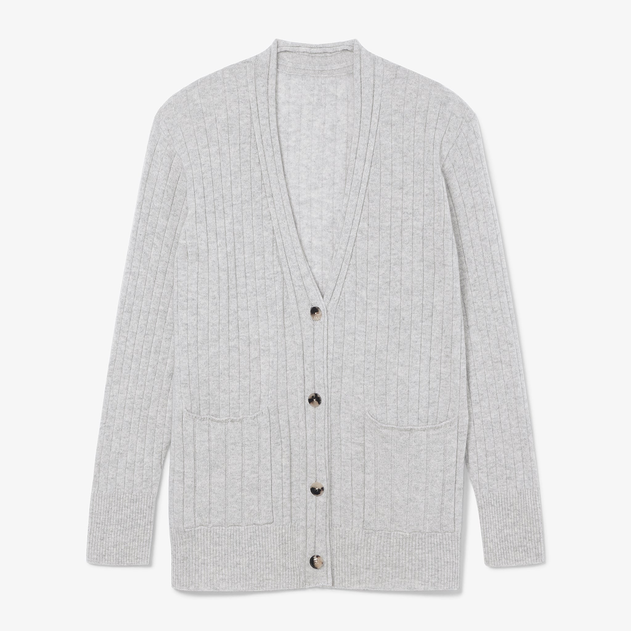 Packshot image of the caro sweater in light heather gray