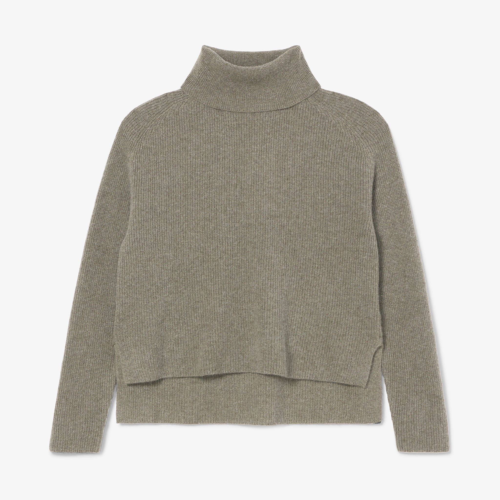 Packshot image of the arbus sweater in dark moss