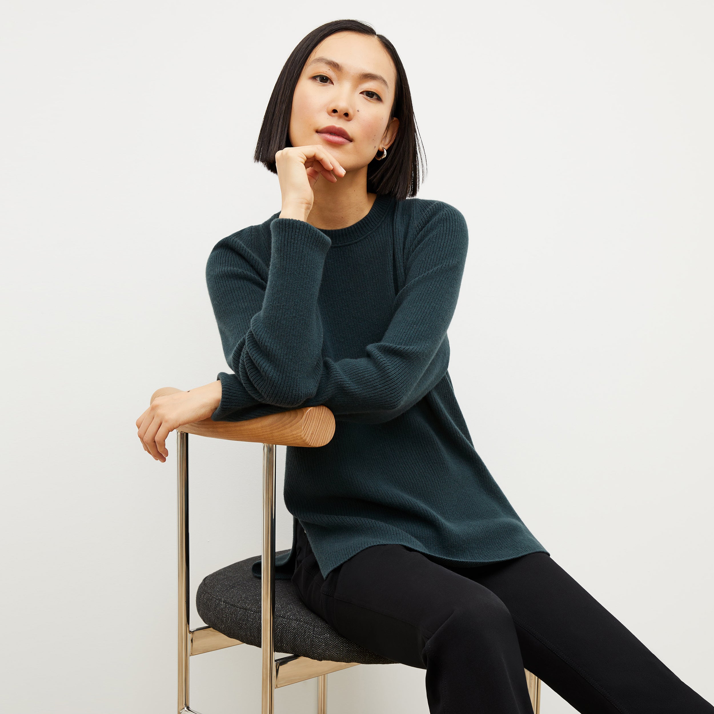 Ollie Sweater - Cashmere :: Dark Moss