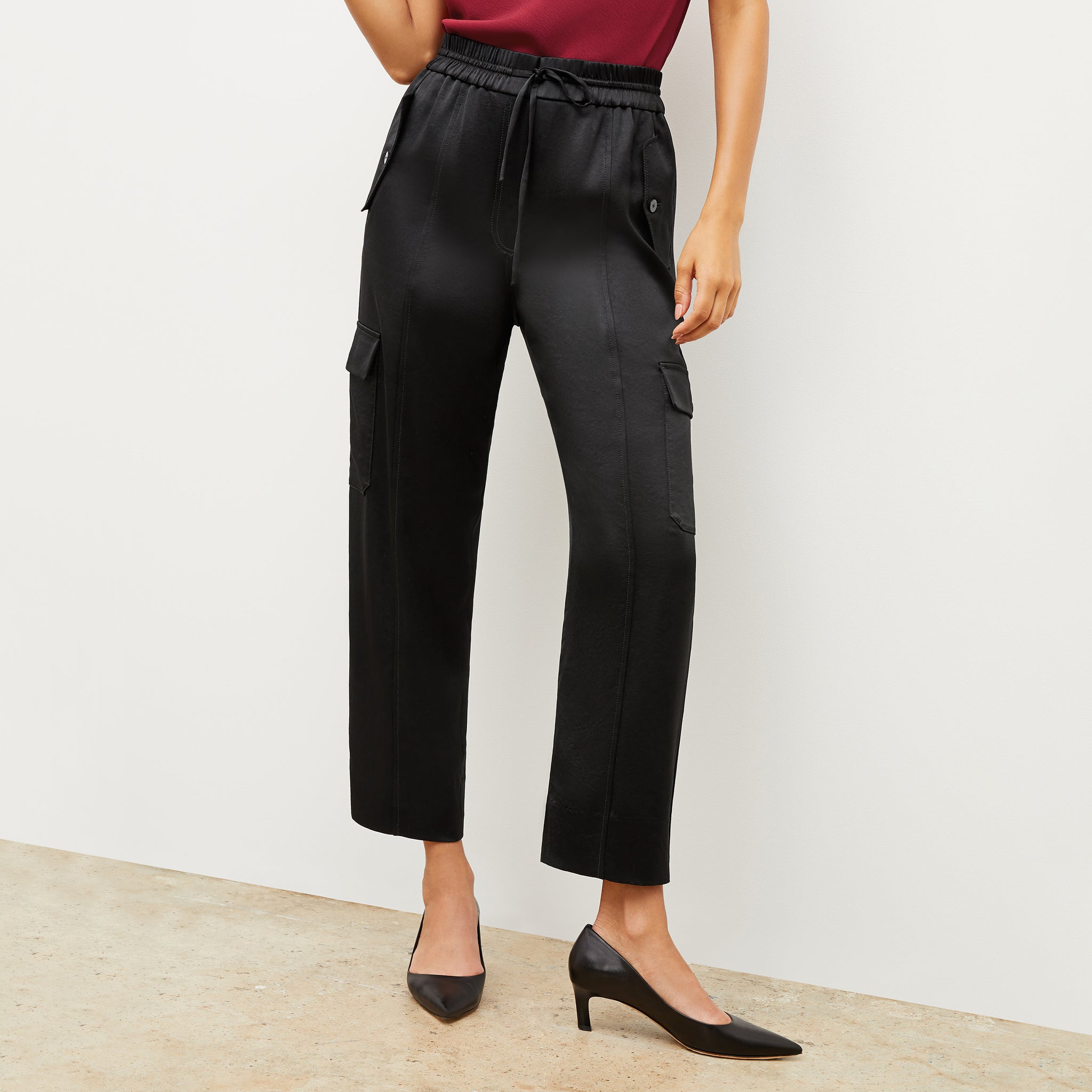 Image of a woman wearing the Gianna Pant in Black